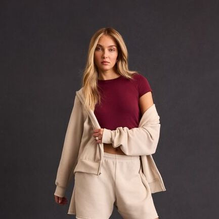 Sweat à capuche lourd zippé