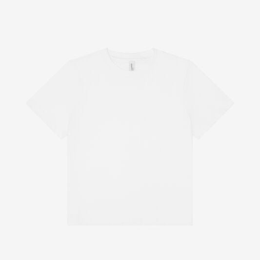 Tee-Shirt Femme Lourd Boxy - White