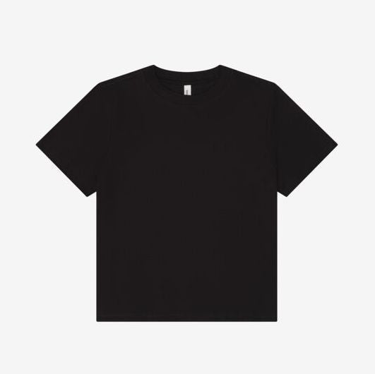 Tee-Shirt Femme Lourd Boxy - Black