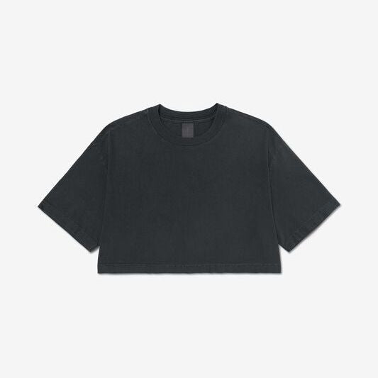 Tee-Shirt Femme Lourd Boxy - Vintage Black