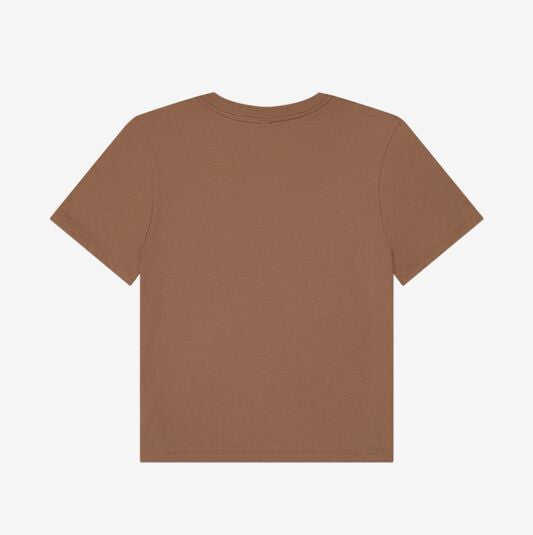 Tee-Shirt Femme Lourd Boxy - Vintage Brown