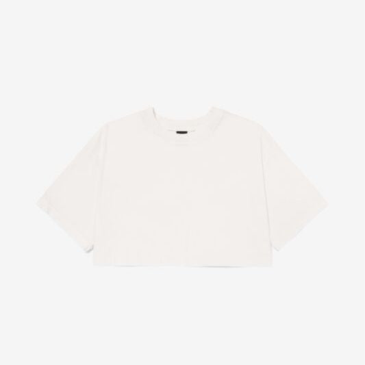 Tee-Shirt Court Délavé - Vintage White