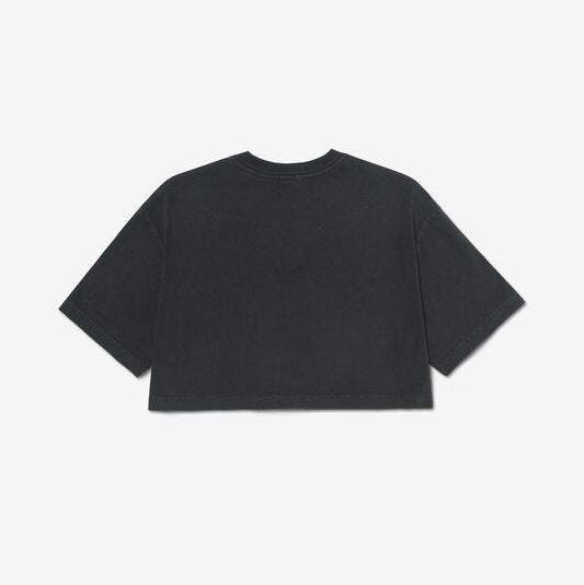 Tee-Shirt Court Délavé - Washed Black