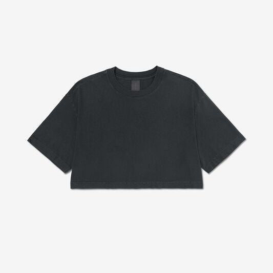 Tee-Shirt Court Délavé - Washed Black