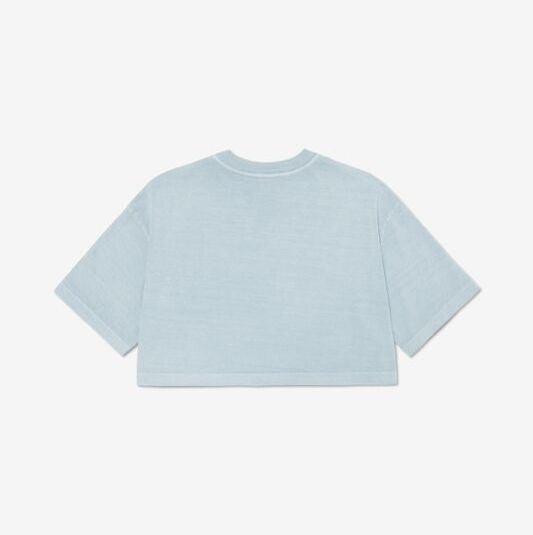 Tee-Shirt Court Délavé - Light Washed Denim