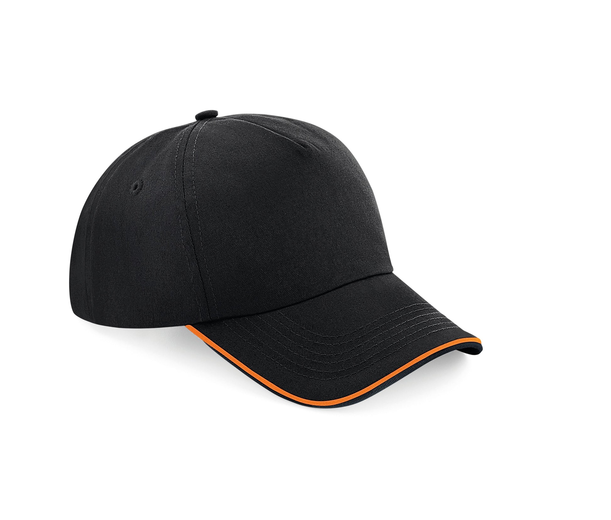 Casquette Authentic Visière Passepoilée - Black/orange