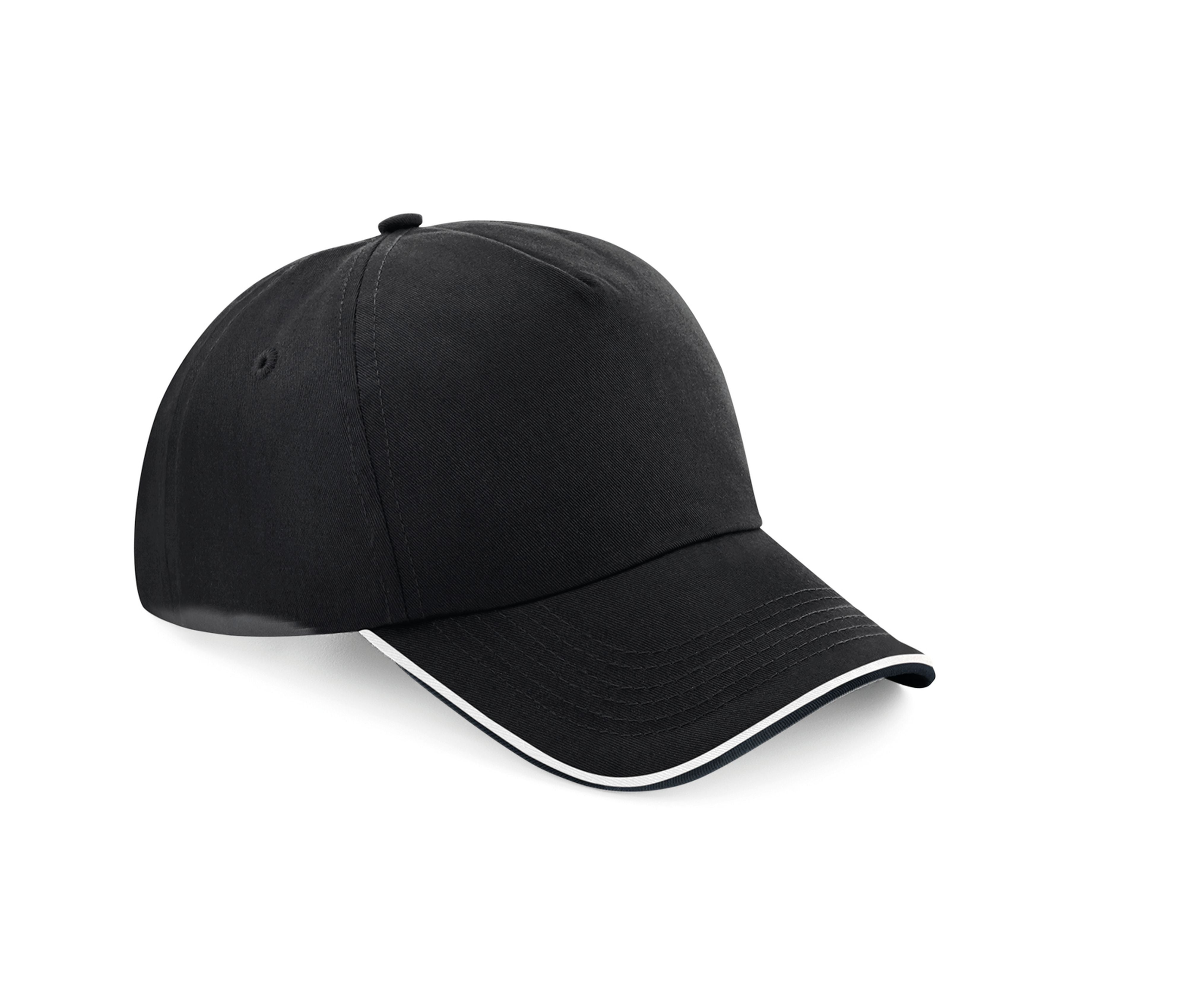 Casquette Authentic Visière Passepoilée - Black/white