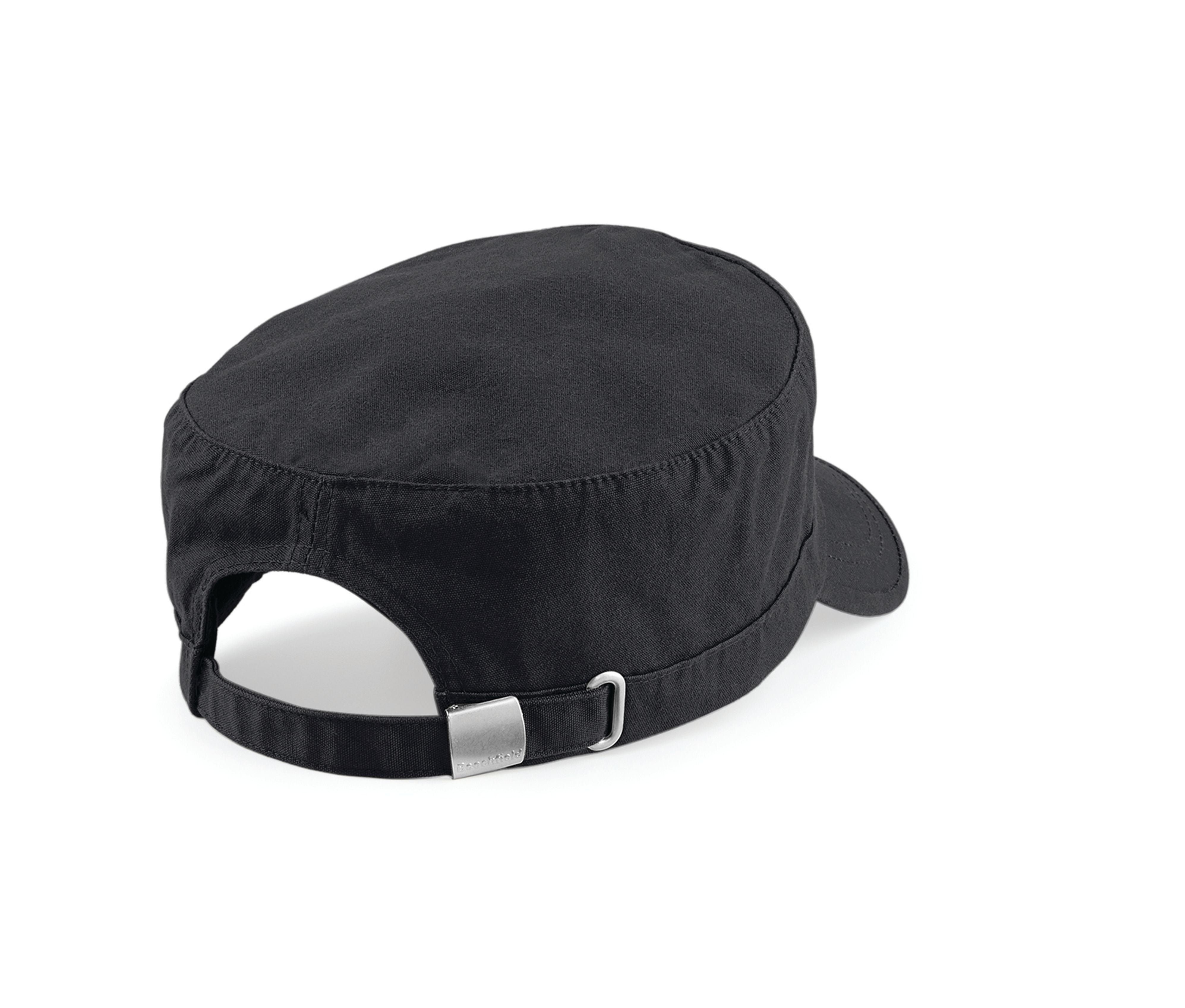 Casquette Armée Coton en Lourd Délavé - Black