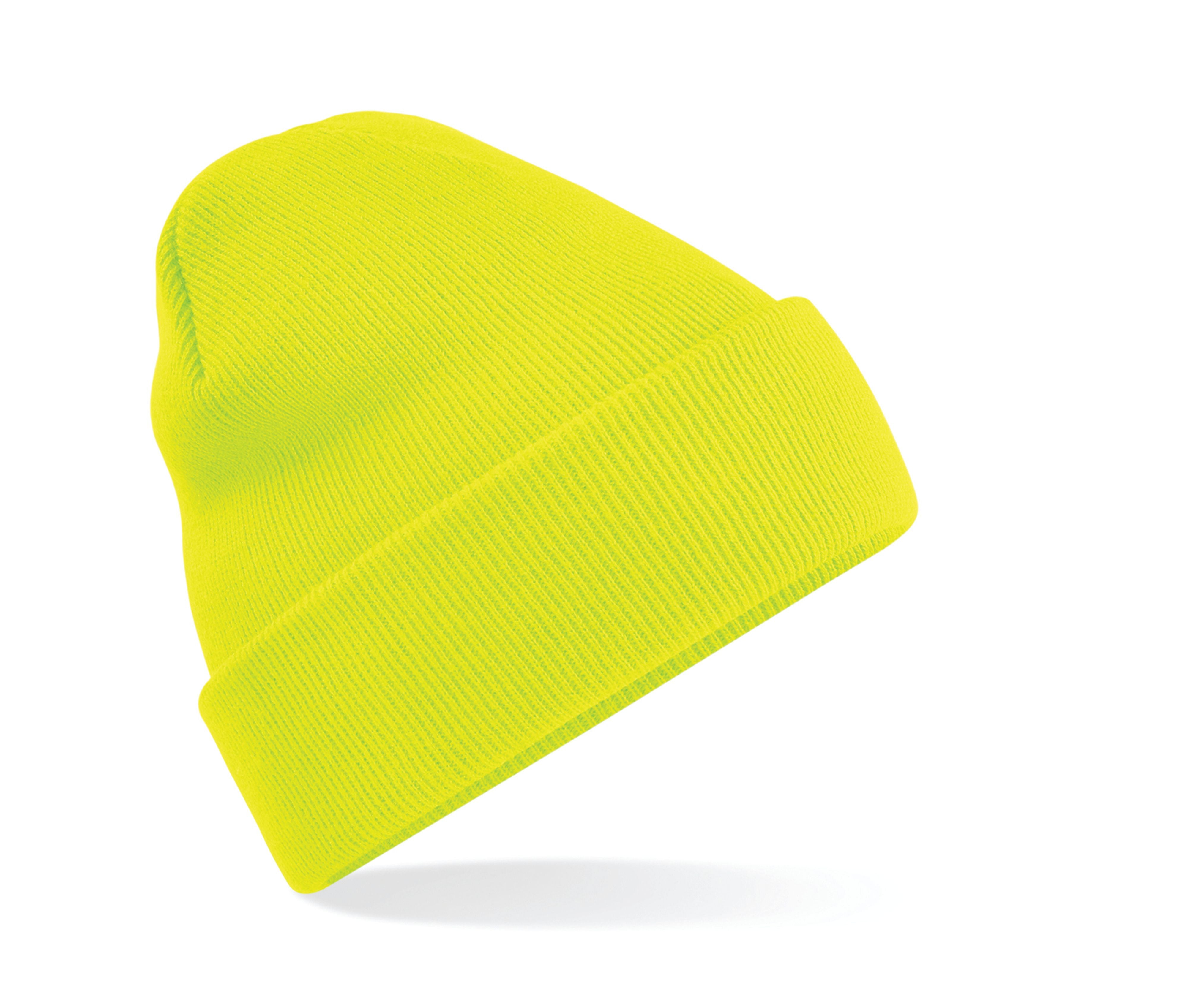 Bonnet Acrylique Avec Rabat - Fluorescent Yellow