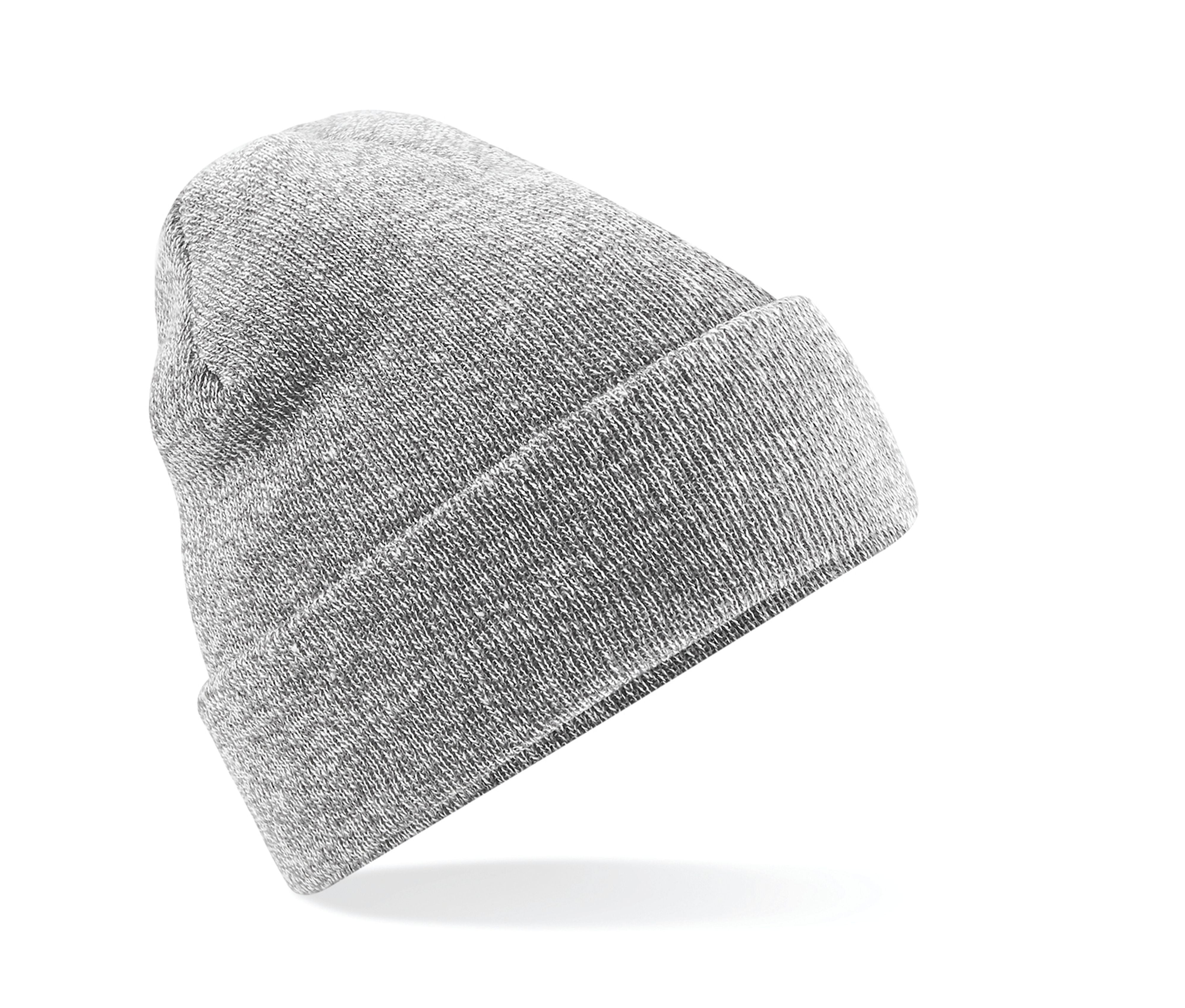 Bonnet Acrylique Avec Rabat - Heather Grey