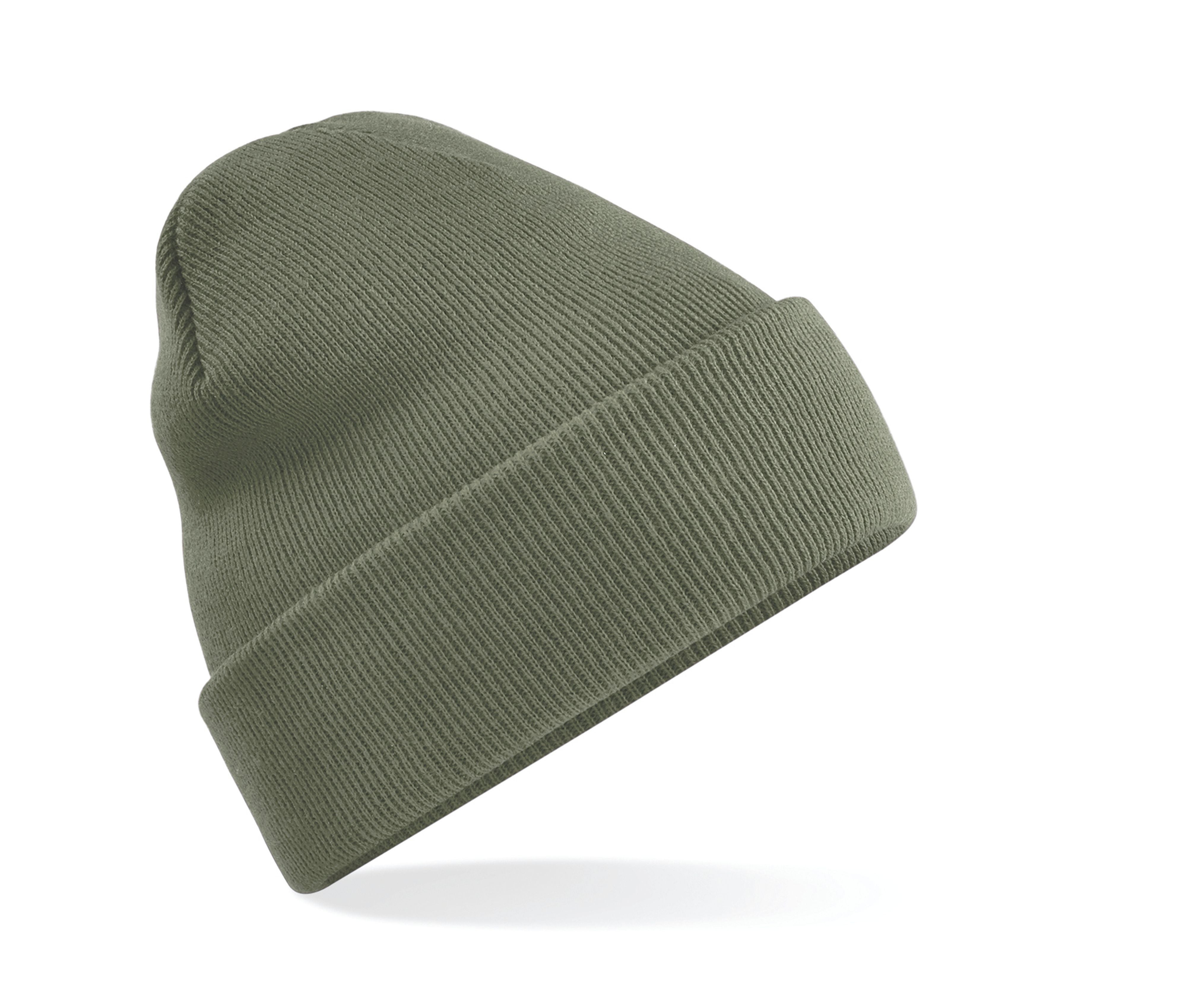 Bonnet Acrylique Avec Rabat - Olive