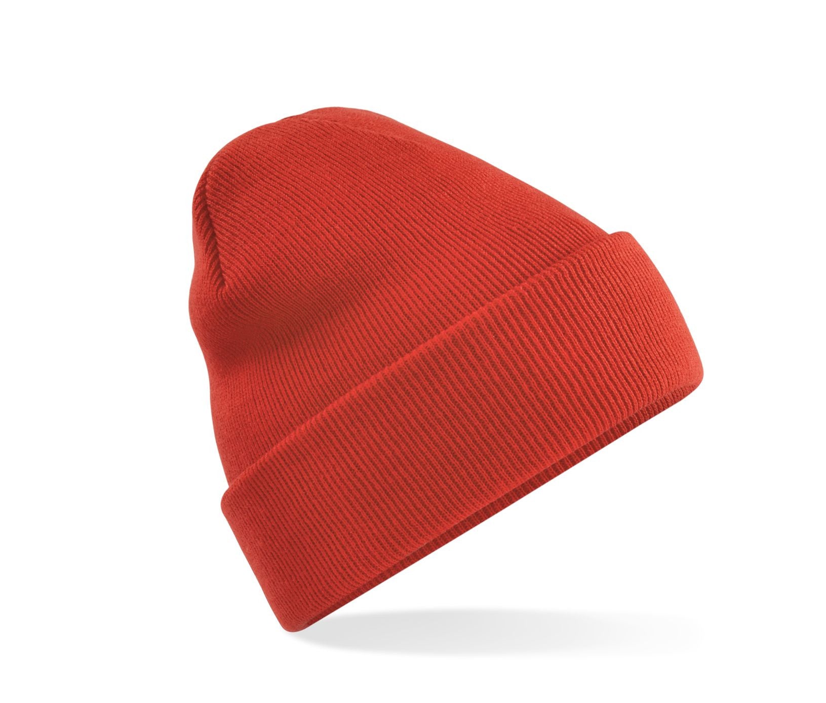 Bonnet Acrylique Avec Rabat - Fire Red