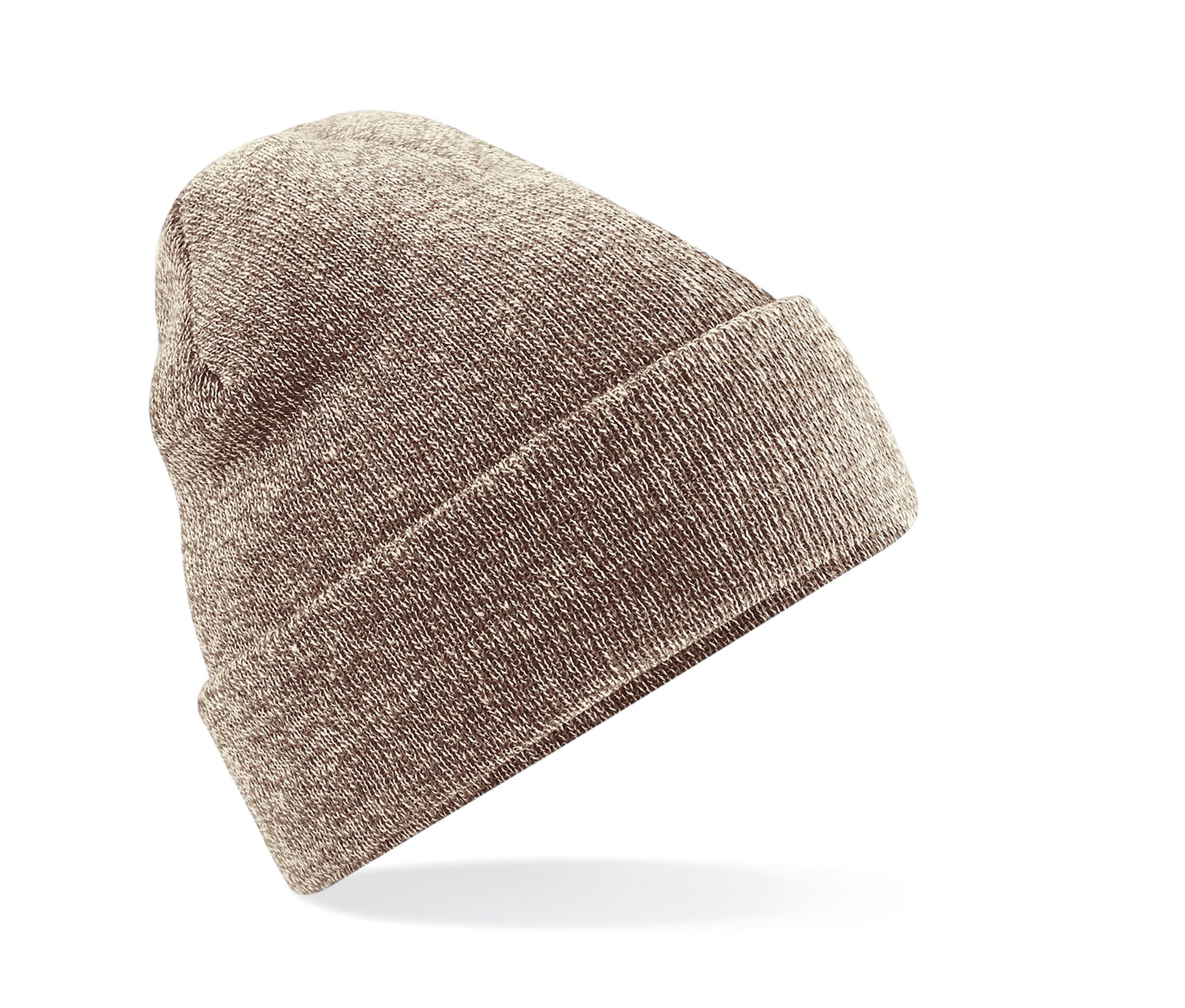 Bonnet Acrylique Avec Rabat - Heather Oatmeal