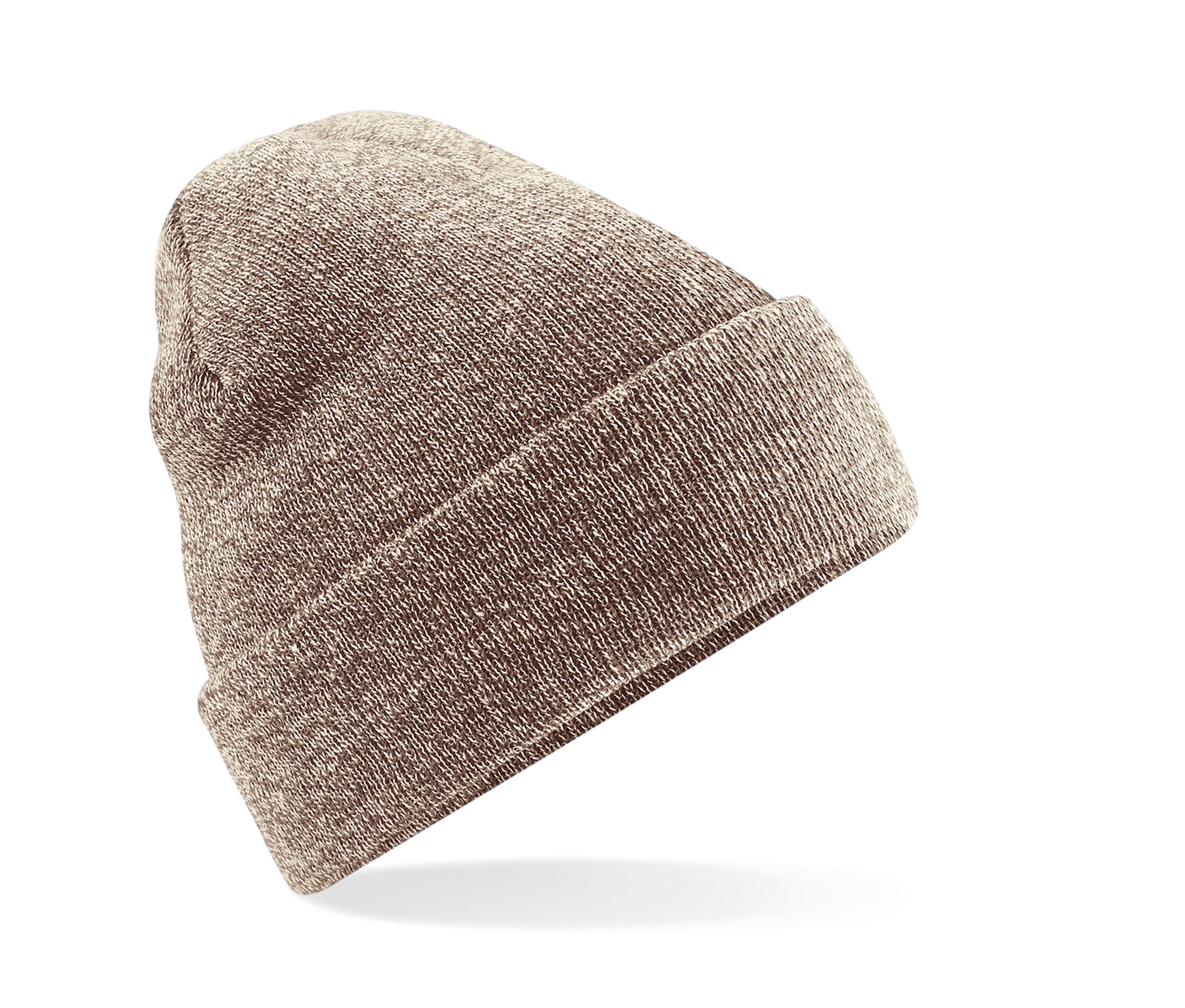 Bonnet Acrylique Avec Rabat - Heather Oatmeal