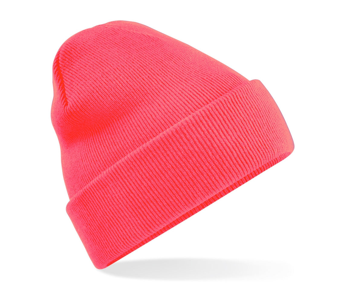 Bonnet Acrylique Avec Rabat - Fluorescent Pink