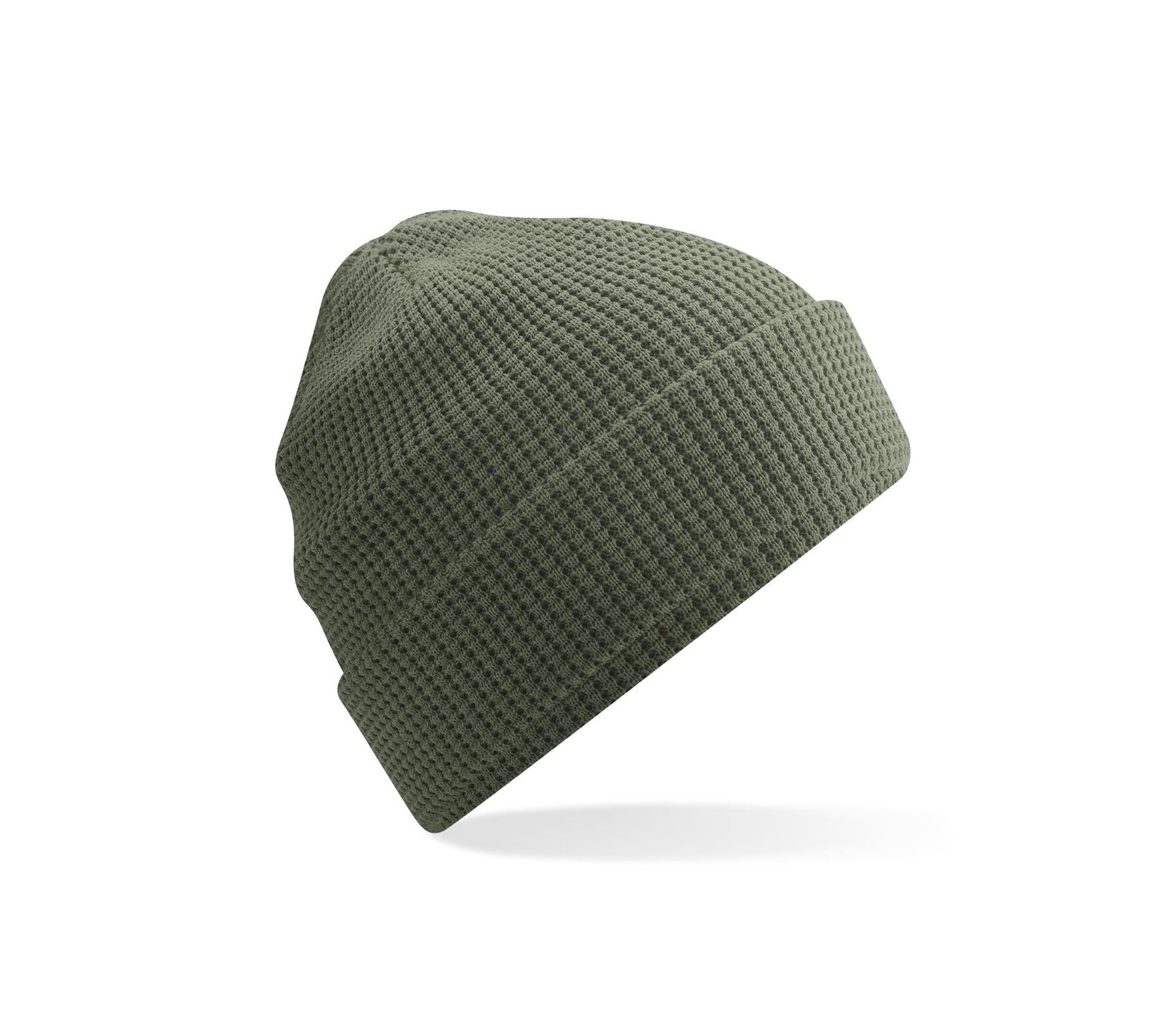 Bonnet Nid D'abeille en Coton Organique - Olive Green