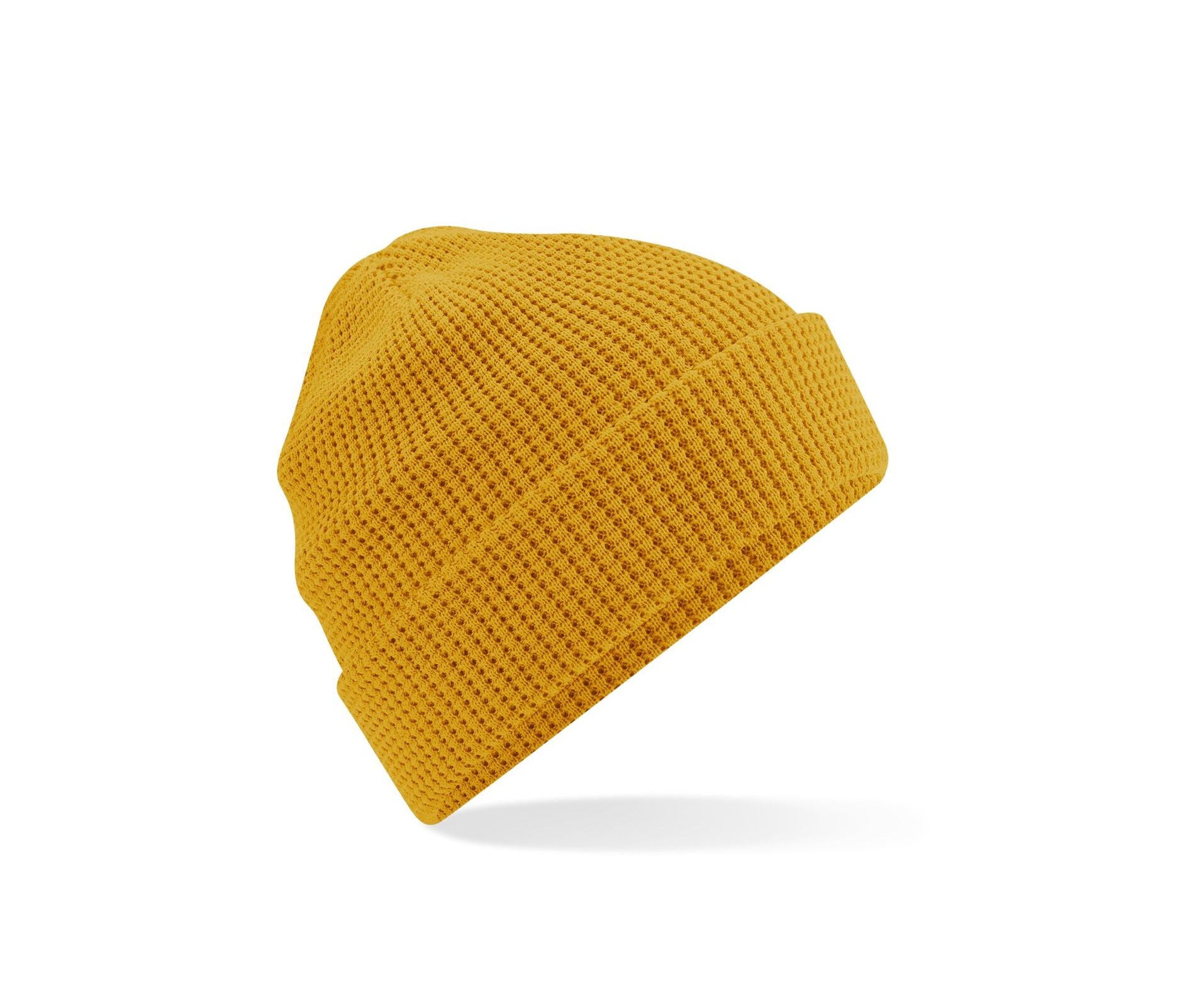 Bonnet Nid D'abeille en Coton Organique - Mustard