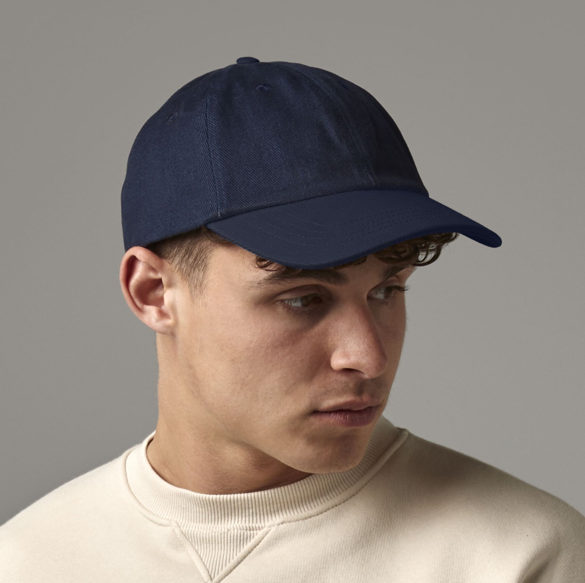 Casquette 6 pans en coton brossé