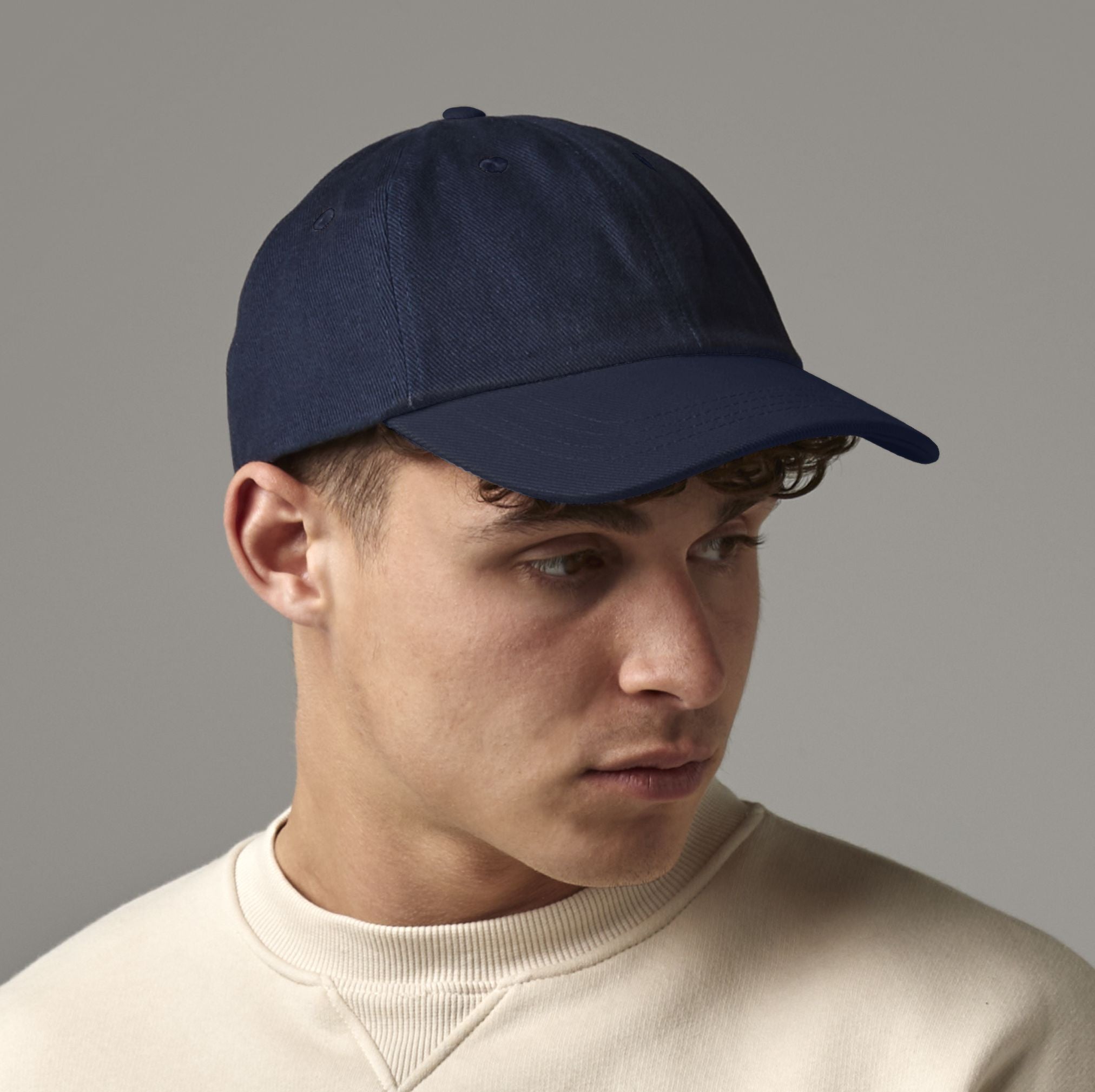 Casquette 6 pans en coton brossé