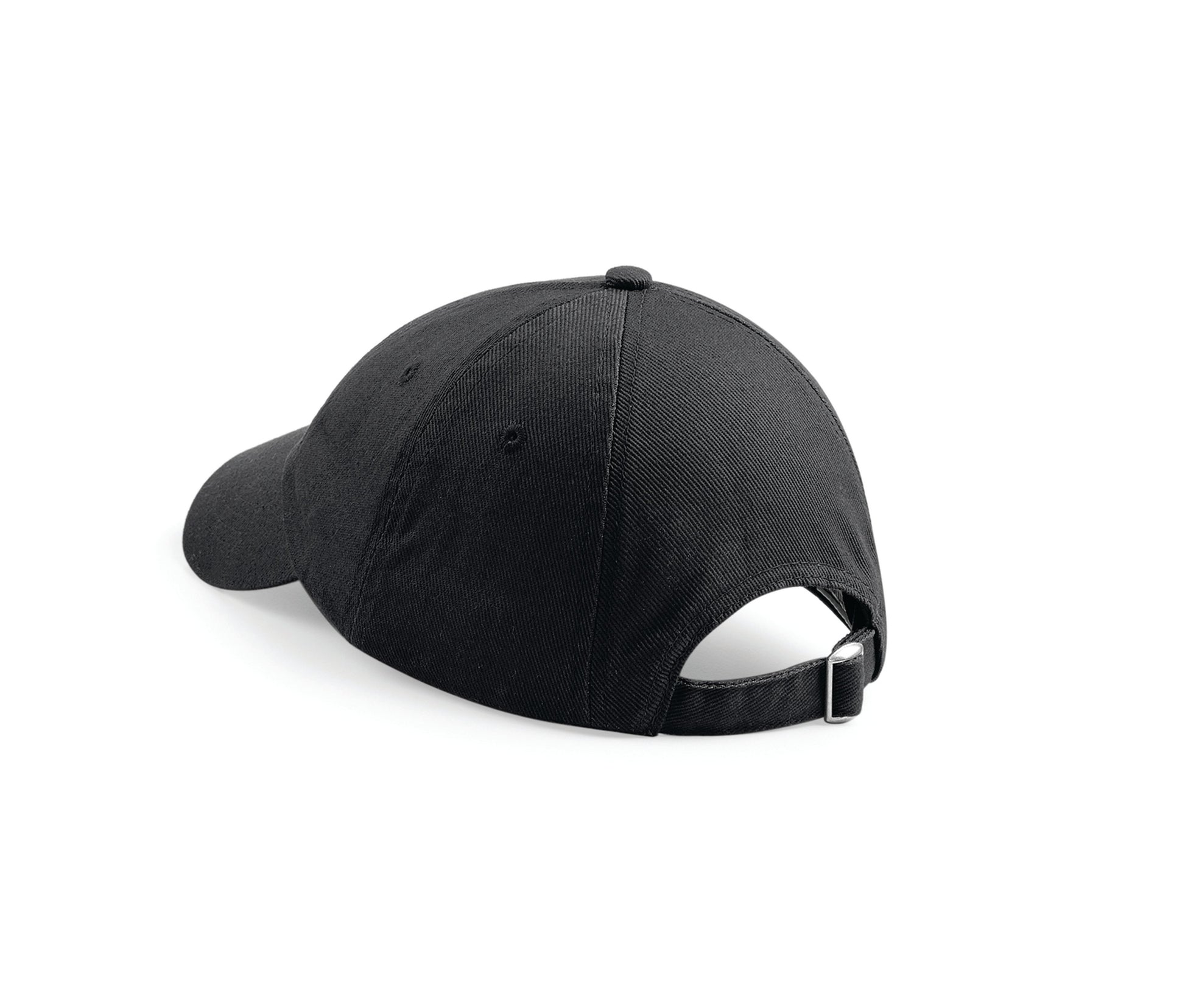 Casquette Basse en Coton Sergé Lourd - Black