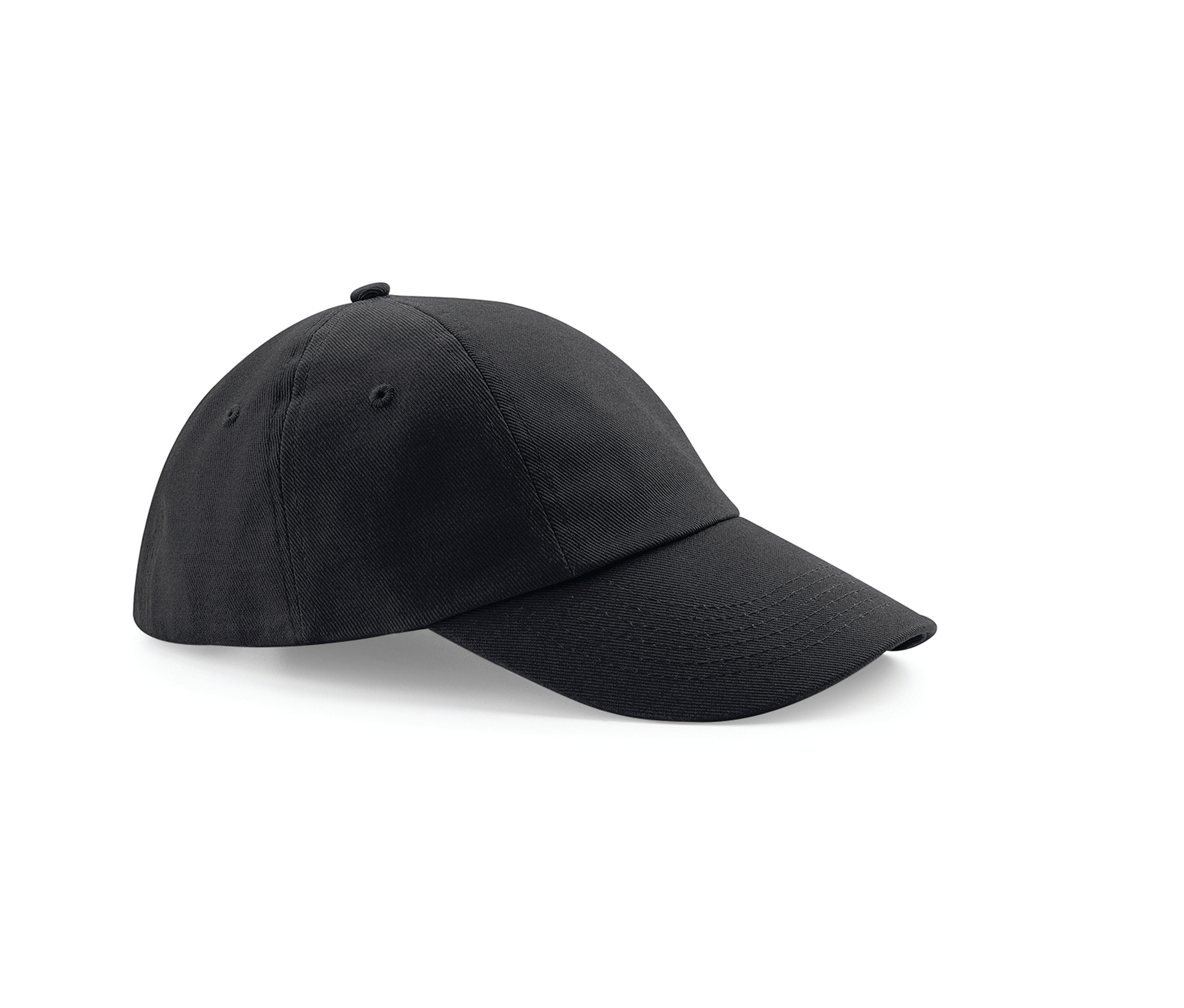 Casquette Basse en Coton Sergé Lourd - Black