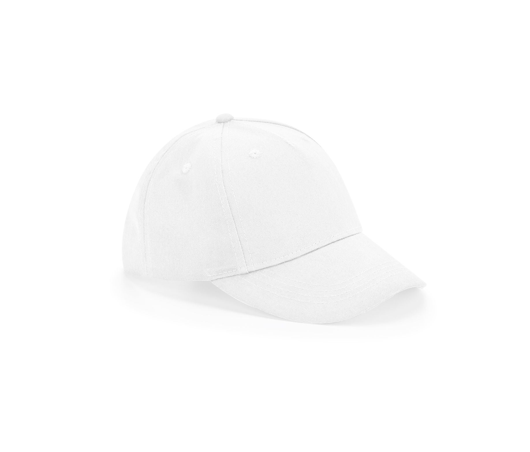 Casquette Enfant 5 Pans en Coton Organique - White