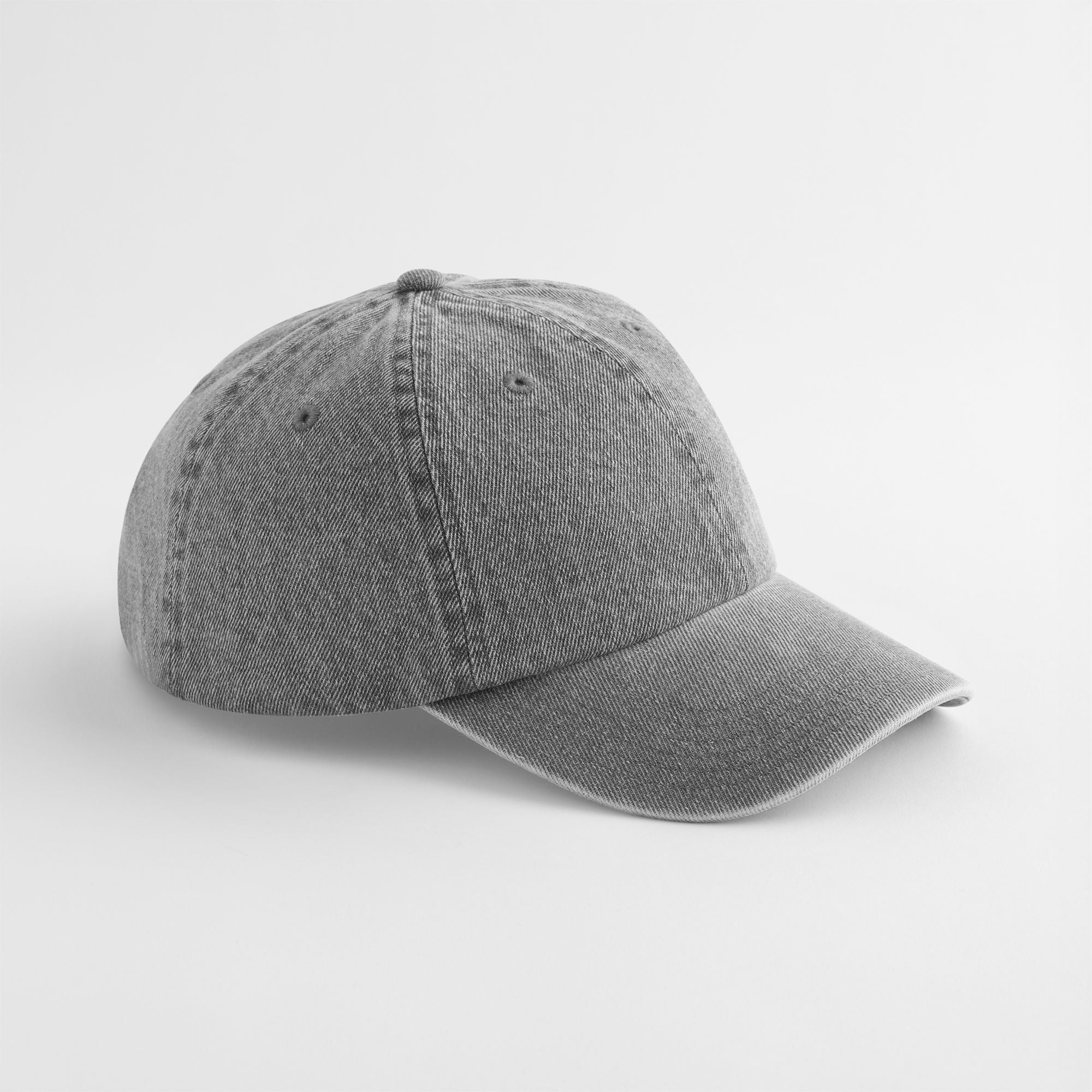 Casquettes 6 Pans en Coton Denim - Acid Grey