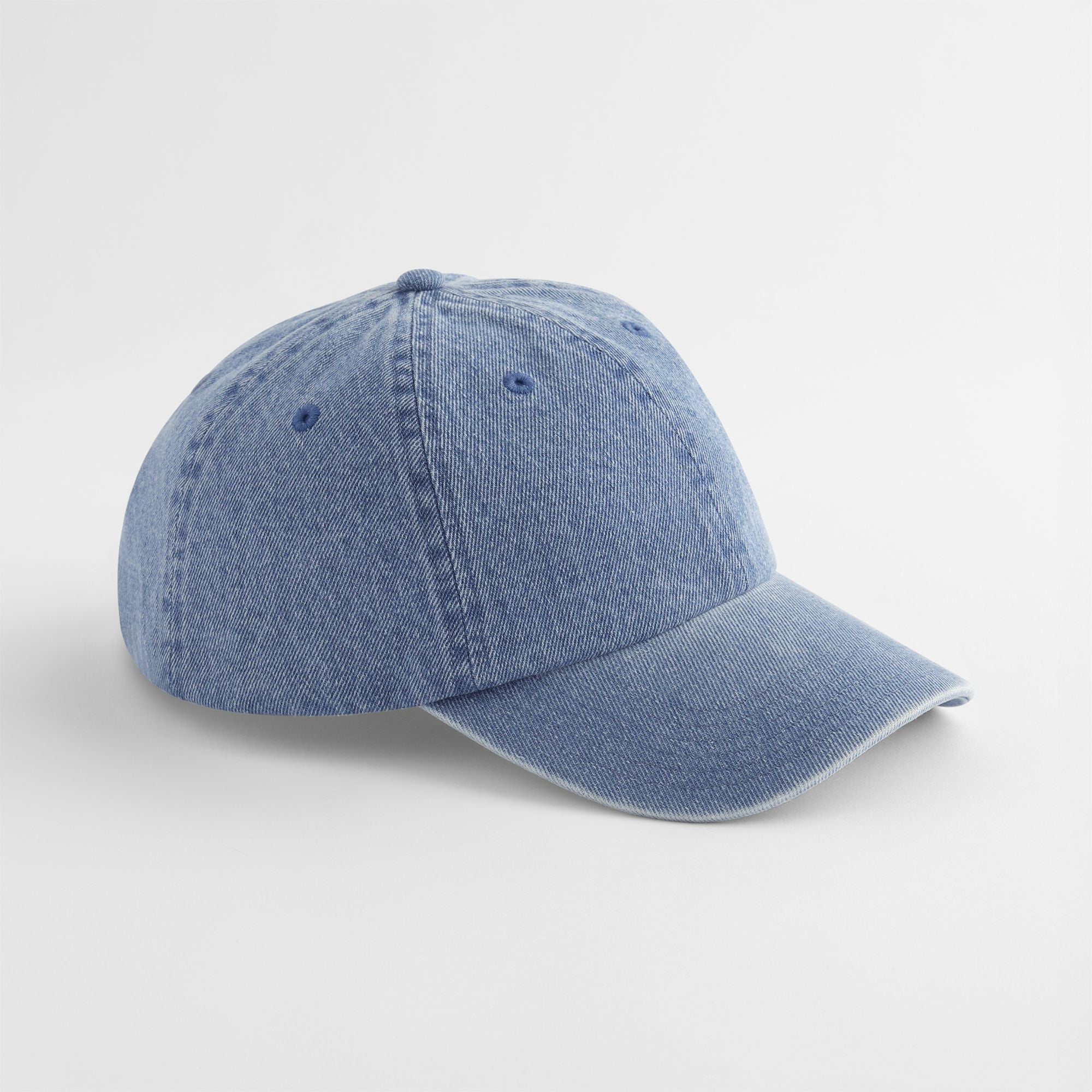 Casquettes 6 Pans en Coton Denim - Mid Blue
