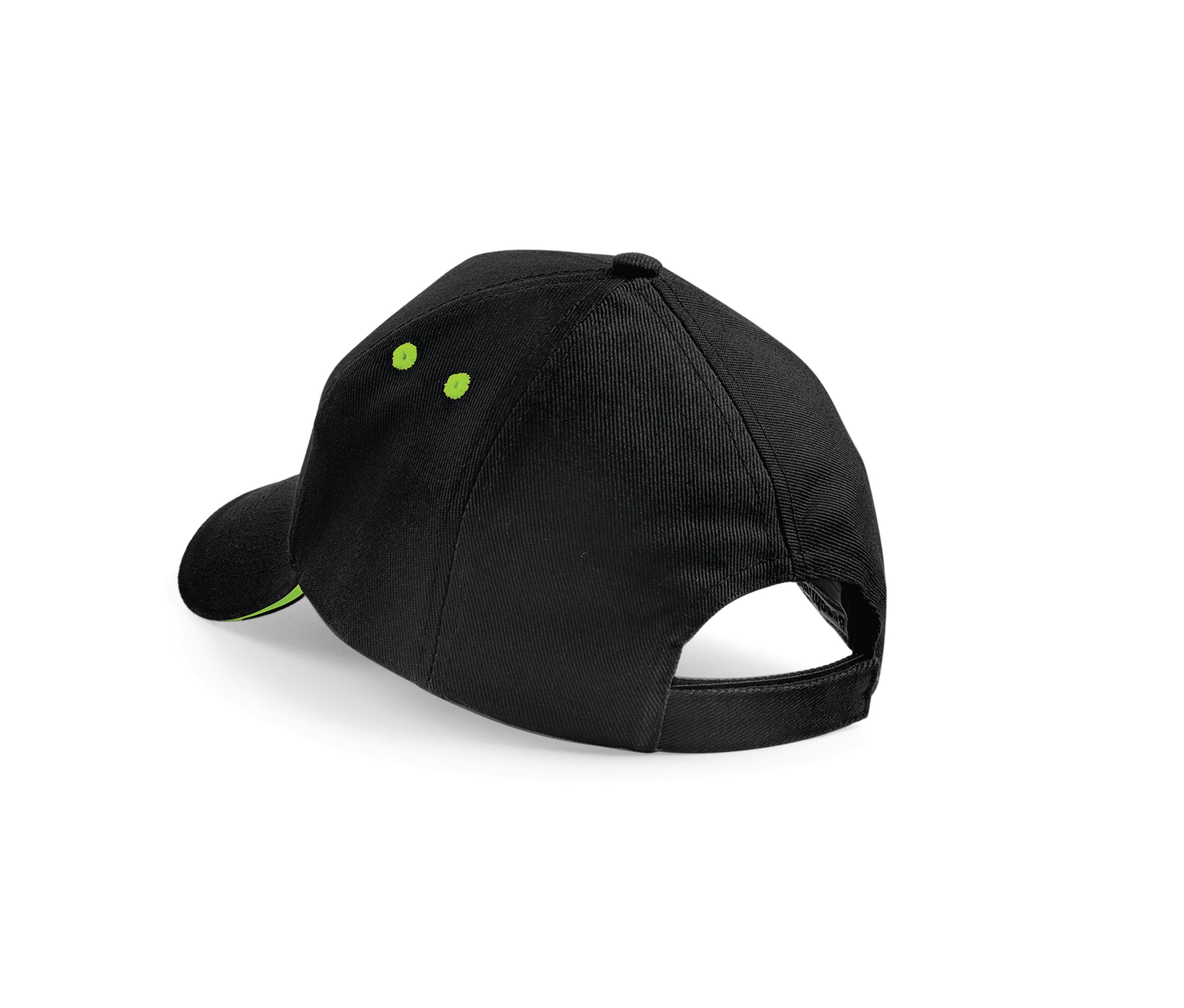 Casquette 5 Pans Bicolore - Black/lime