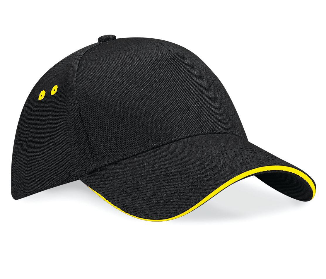 Casquette 5 Pans Bicolore - Black/yellow