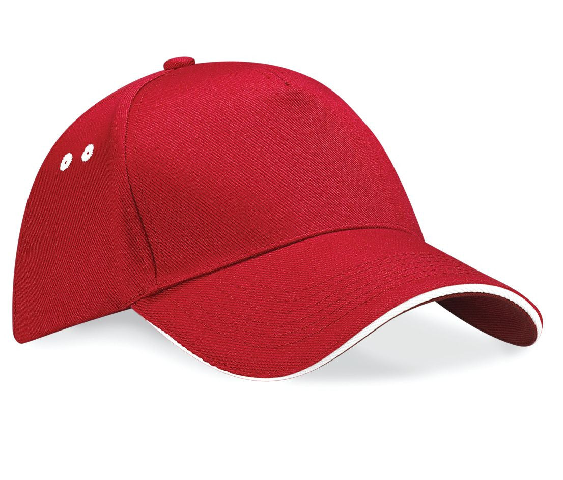 Casquette 5 Pans Bicolore - Red/white