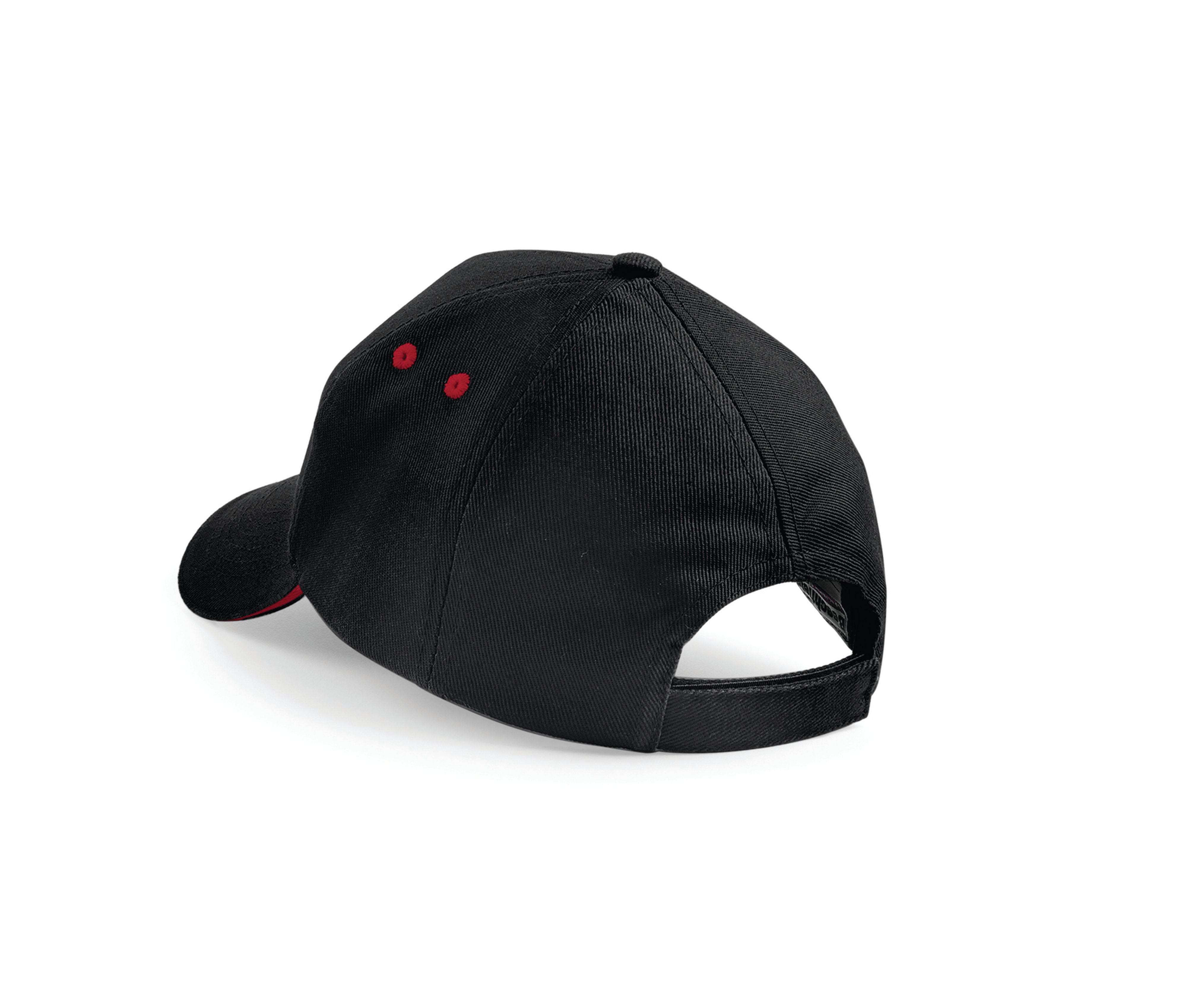 Casquette 5 Pans Bicolore - Black/red