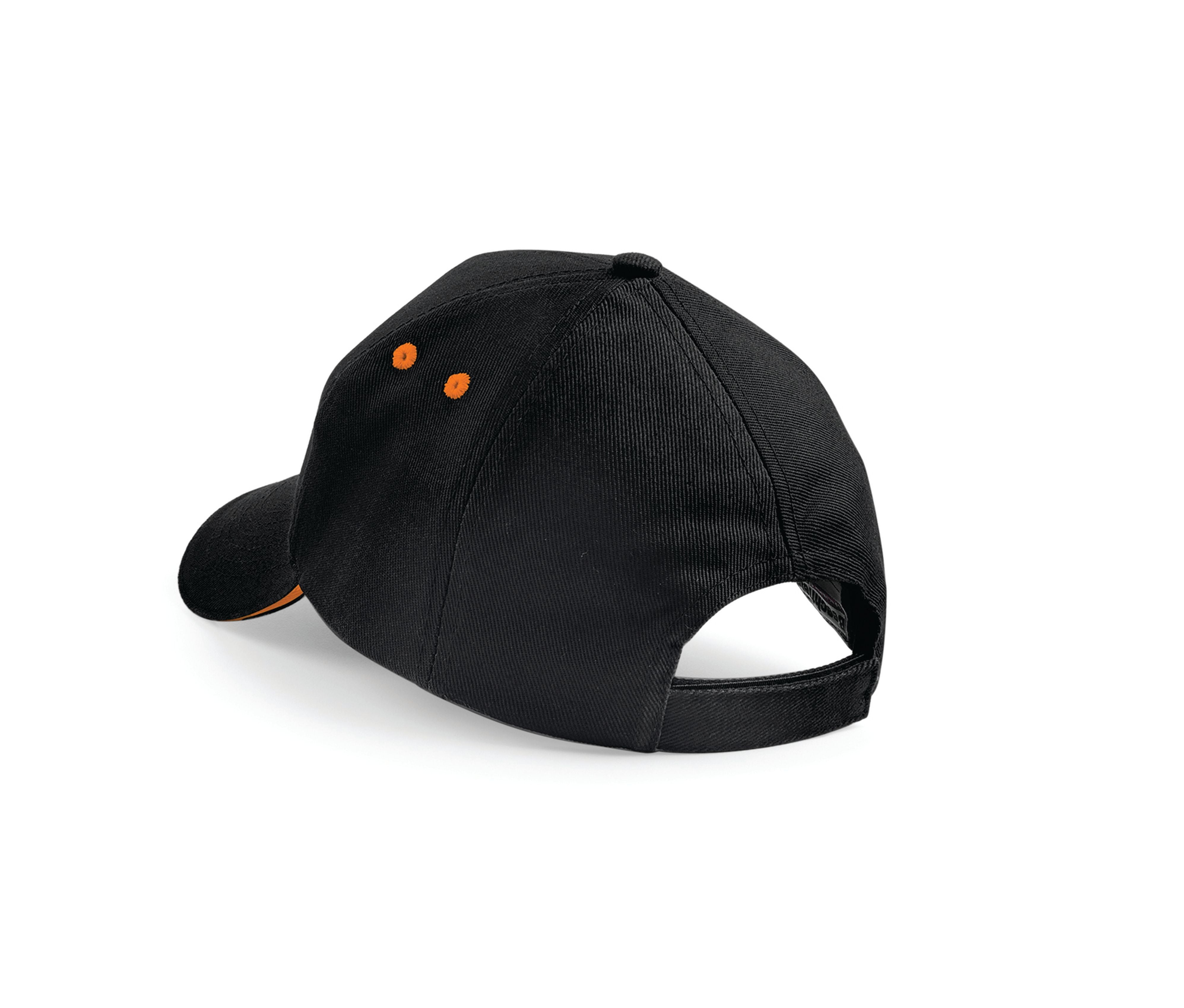 Casquette 5 Pans Bicolore - Black/orange