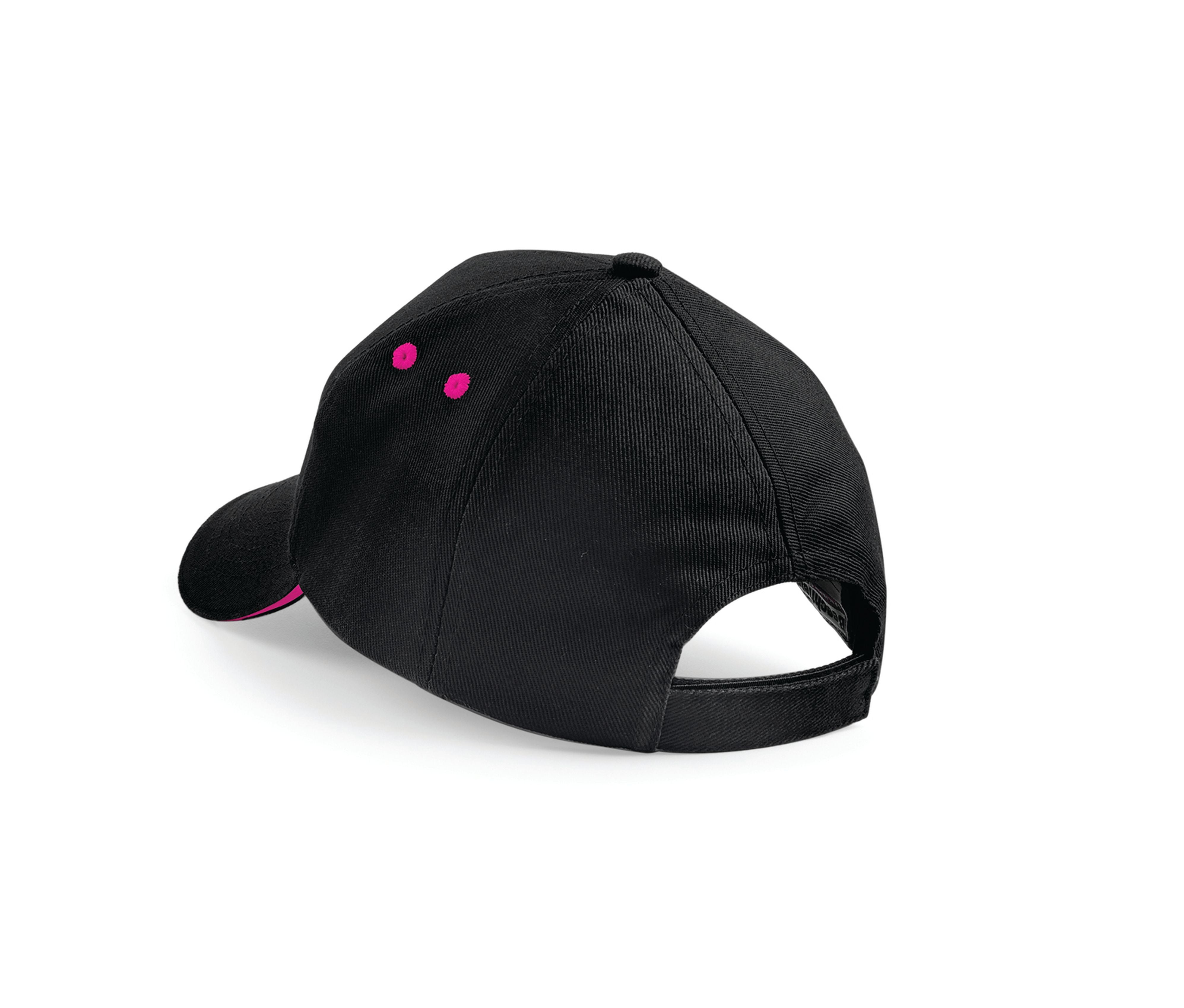 Casquette 5 Pans Bicolore - Black/fuchsia