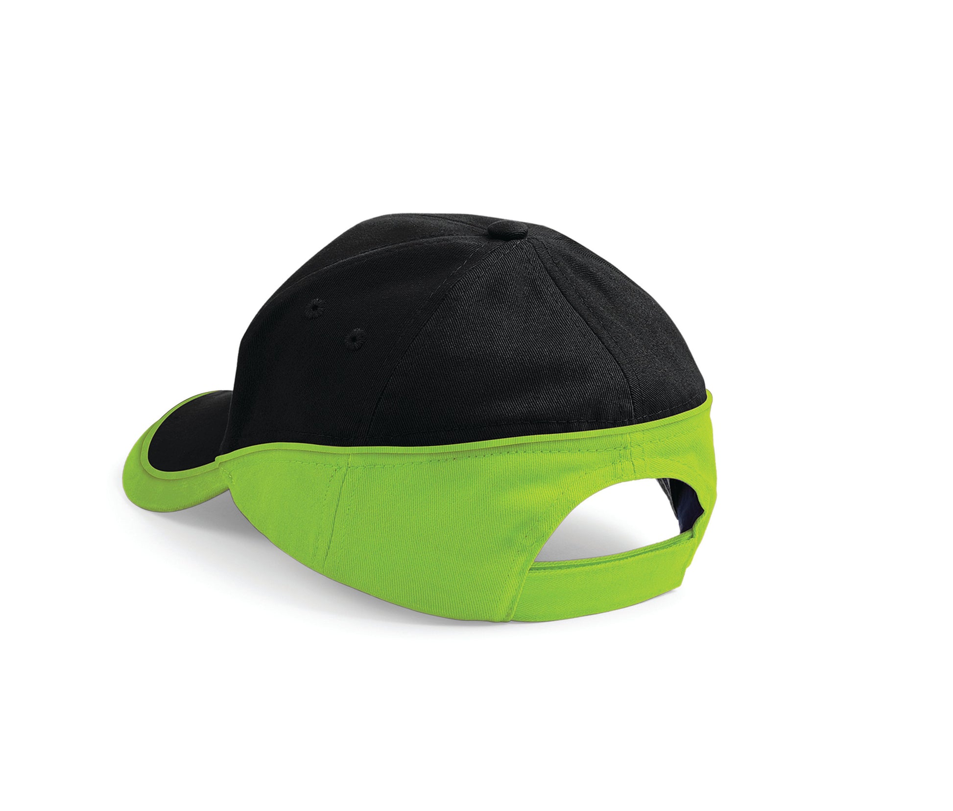 Casquette Bicolore 5 Pans - Black / Lime Green