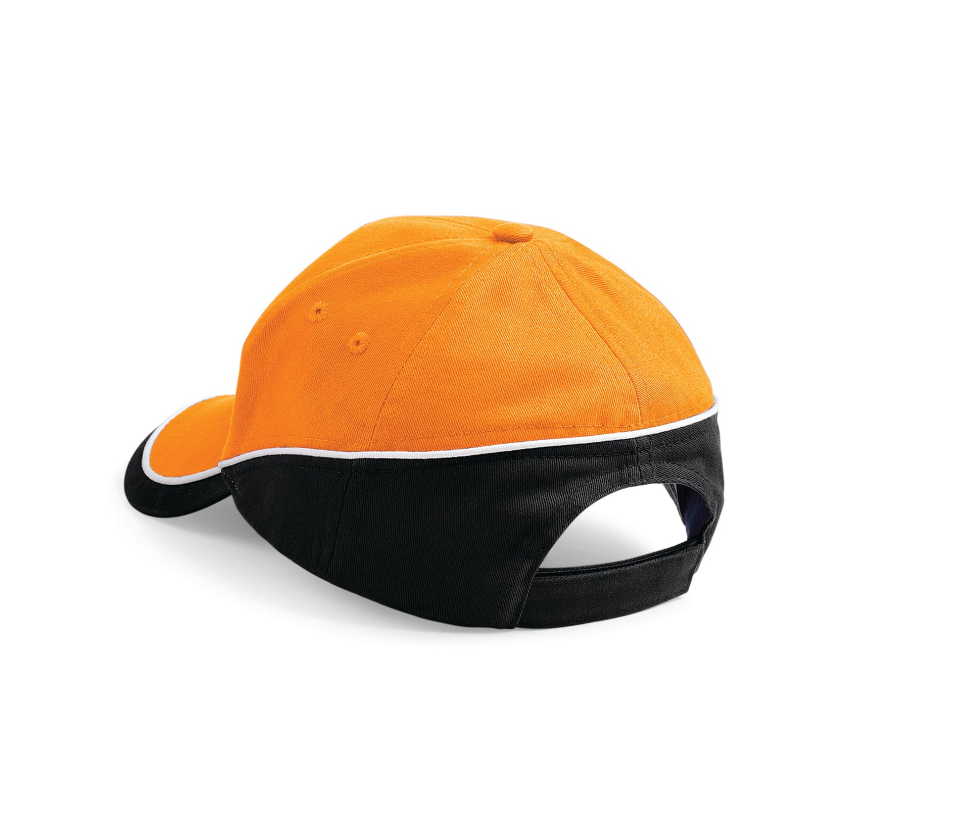 Casquette Bicolore 5 Pans - Orange / Black / White