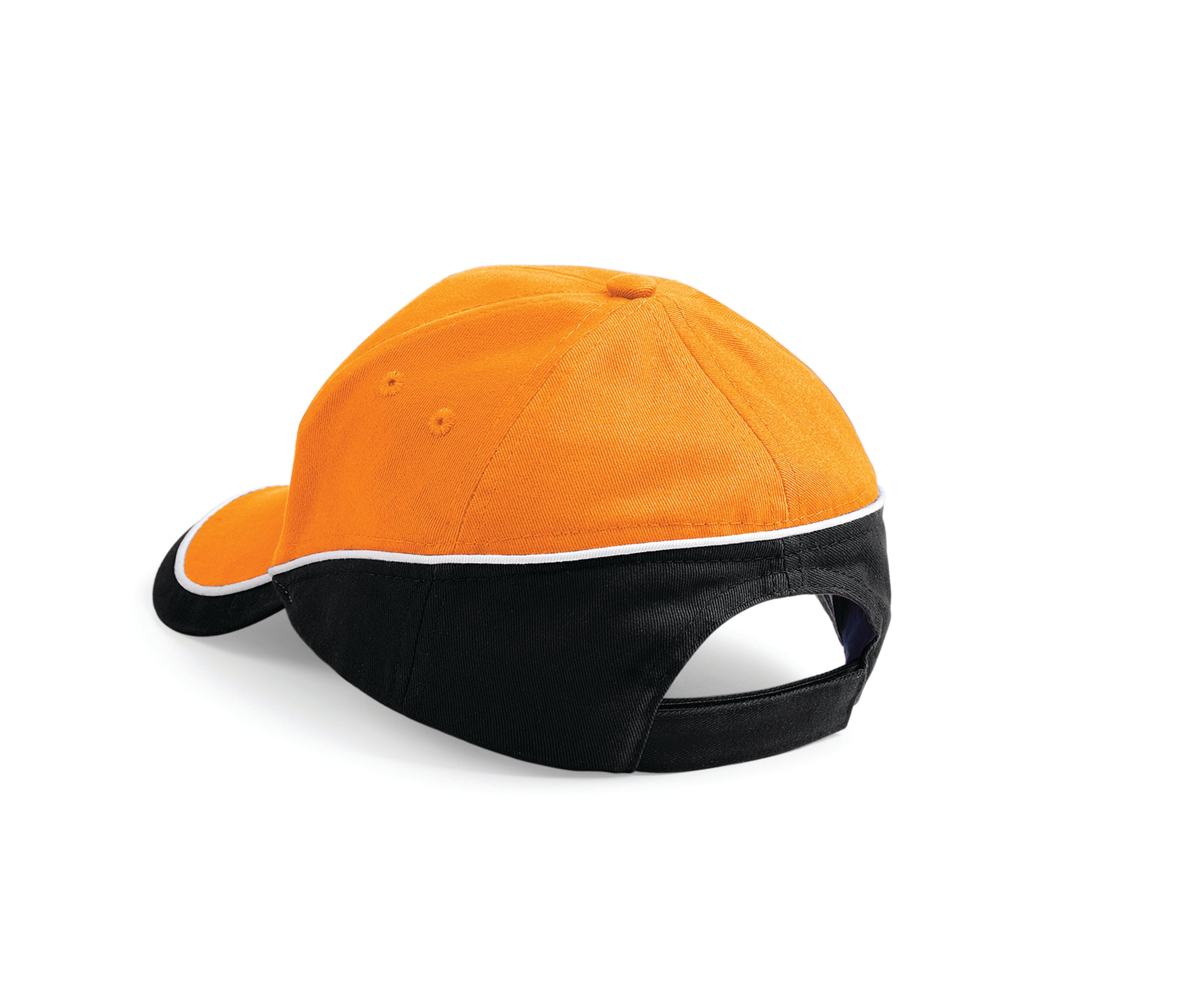 Casquette Bicolore 5 Pans - Orange / Black / White