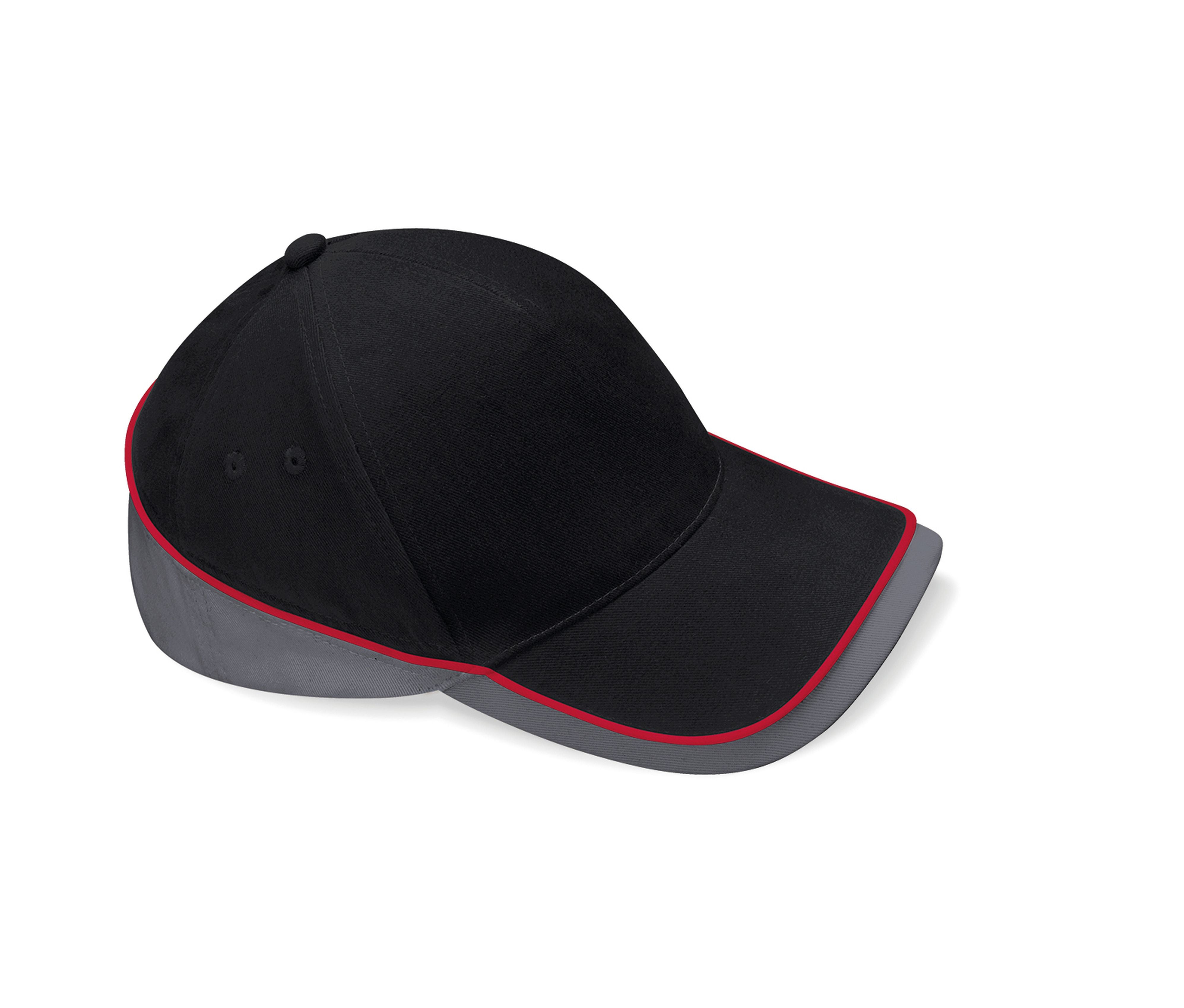 Casquette Bicolore 5 Pans - Black/graphite Grey/classic Red