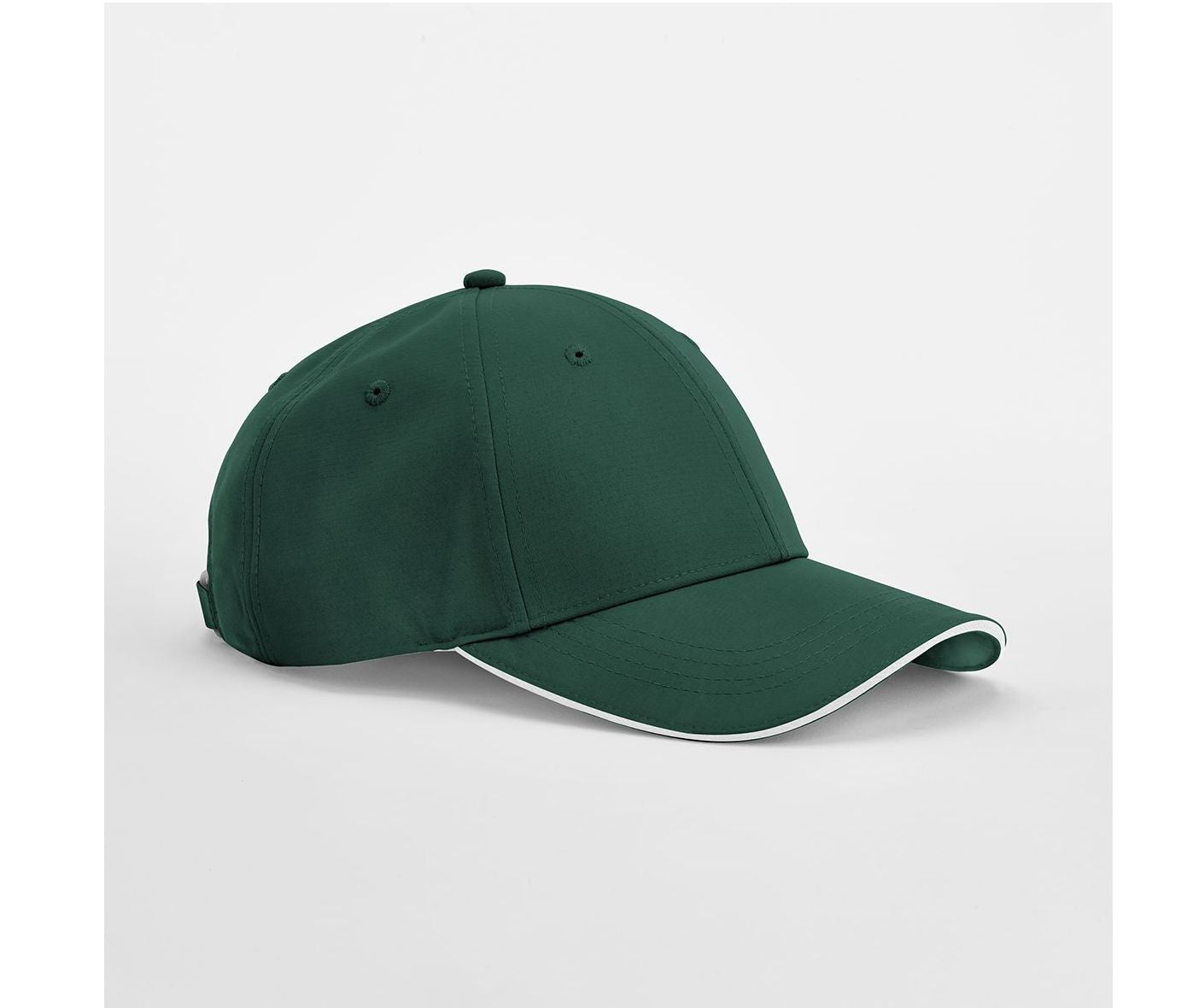 Casquette 6 Pans Avec Liseré - Bottle Green / White