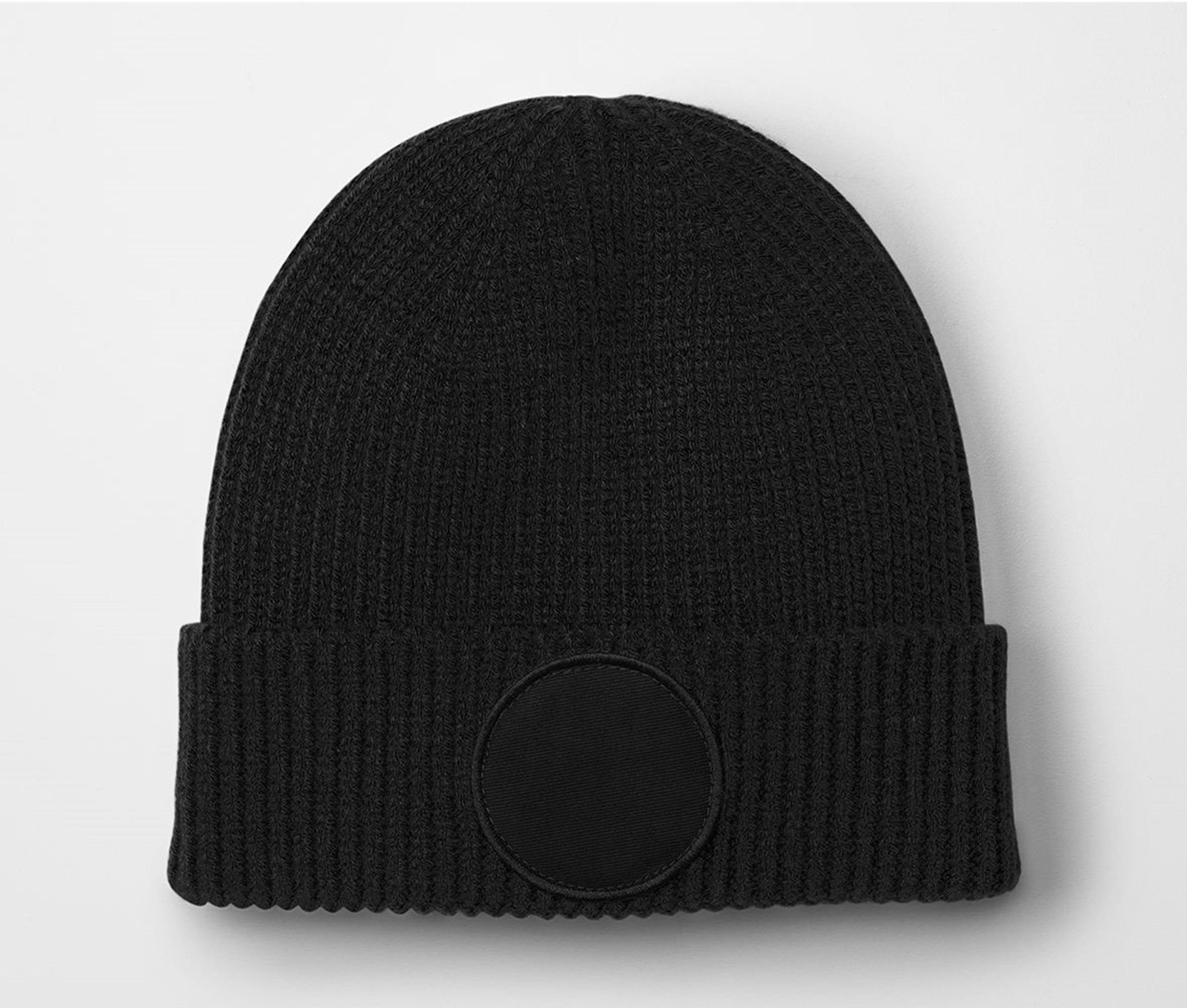 Bonnet Avec Empiècement Rond - Black