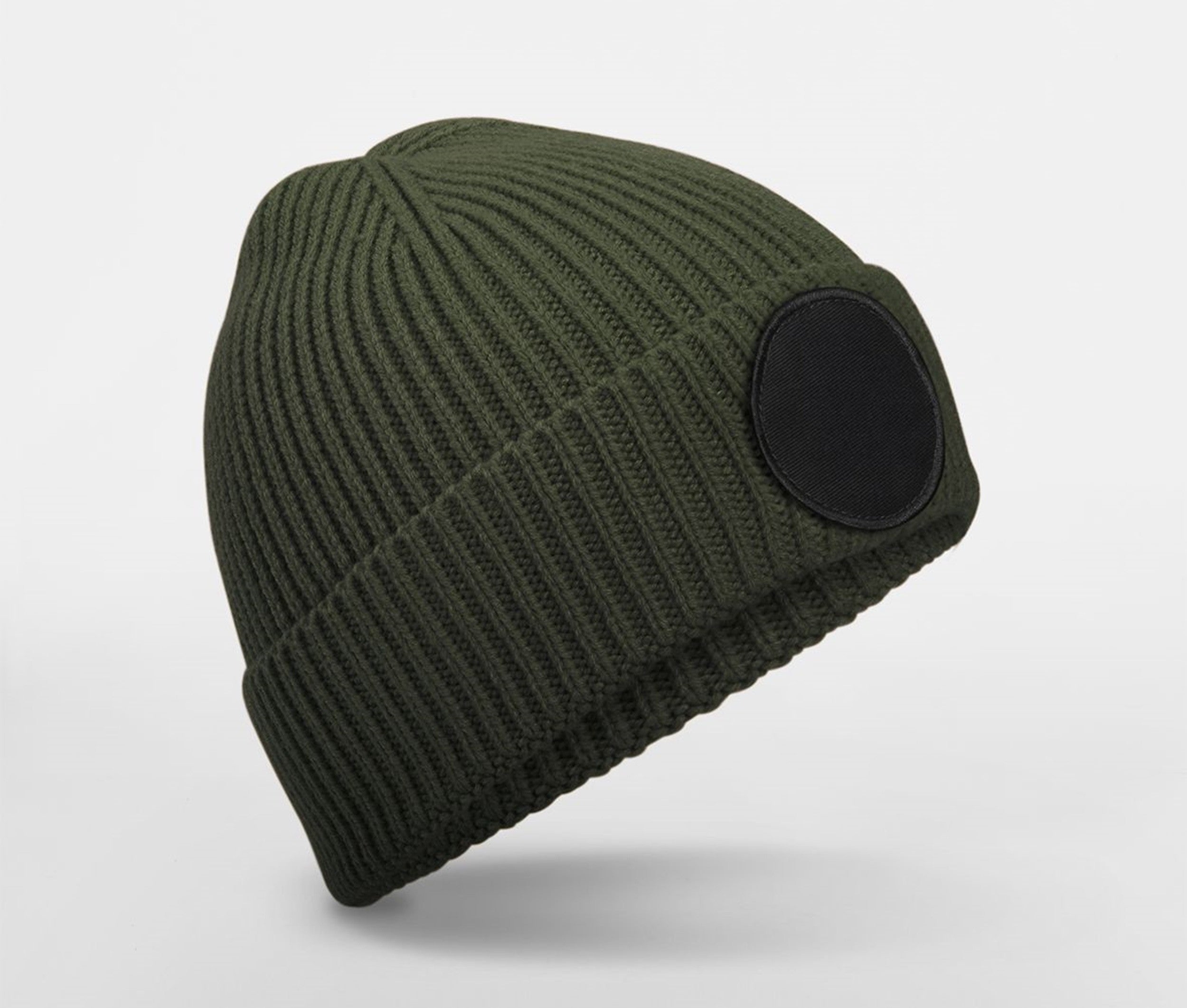 Bonnet Avec Empiècement Rond - Olive Green/black