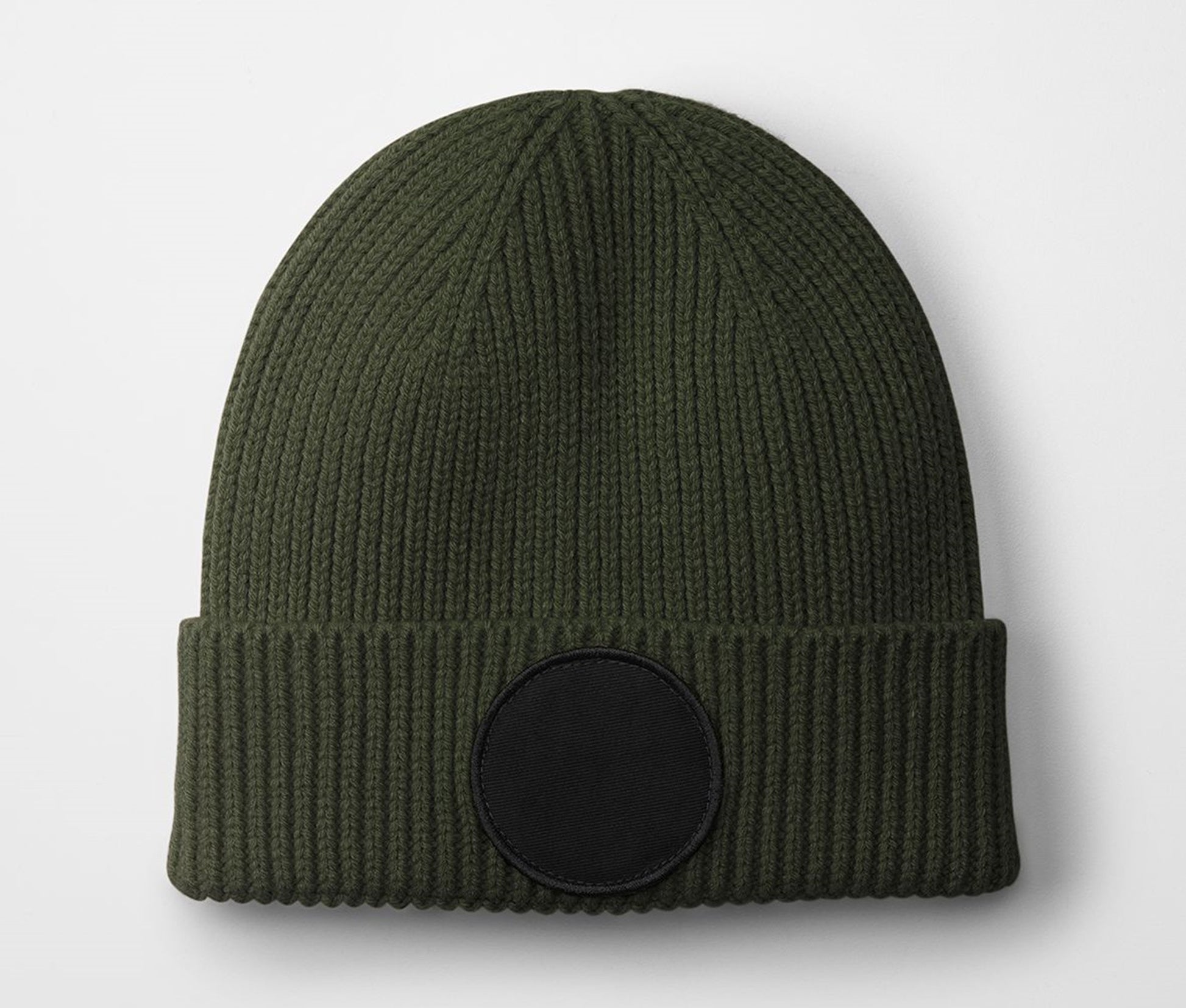 Bonnet Avec Empiècement Rond - Olive Green/black