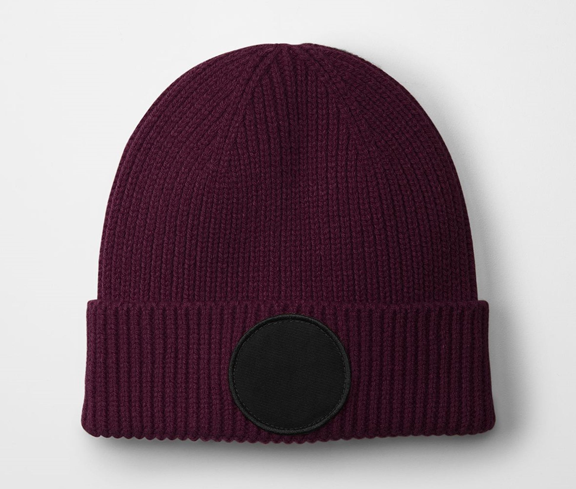 Bonnet Avec Empiècement Rond - Burgundy/black
