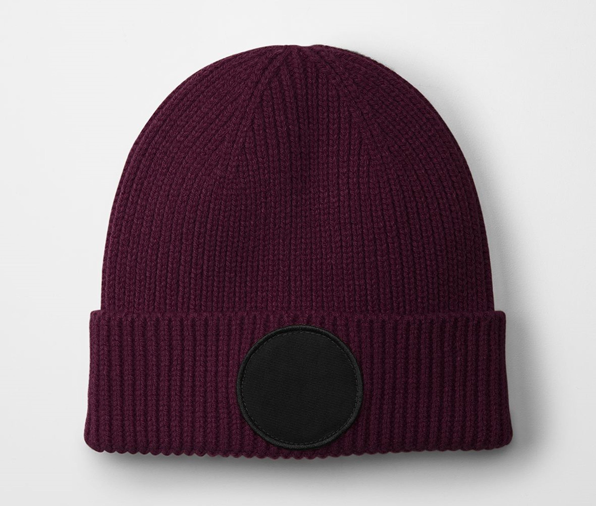 Bonnet Avec Empiècement Rond - Burgundy/black
