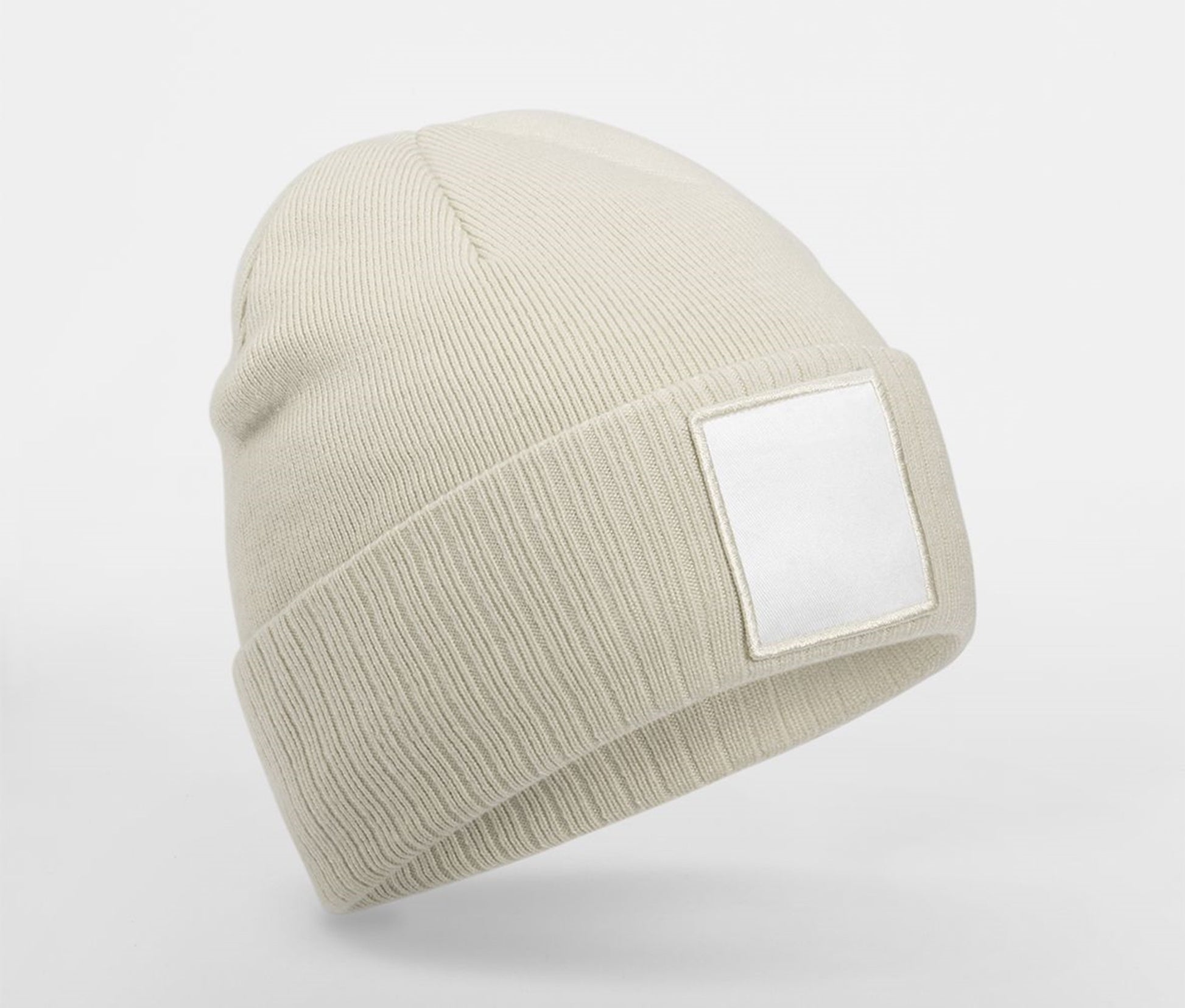 Bonnet Tricoté Avec Empiècement - Oatmeal/white