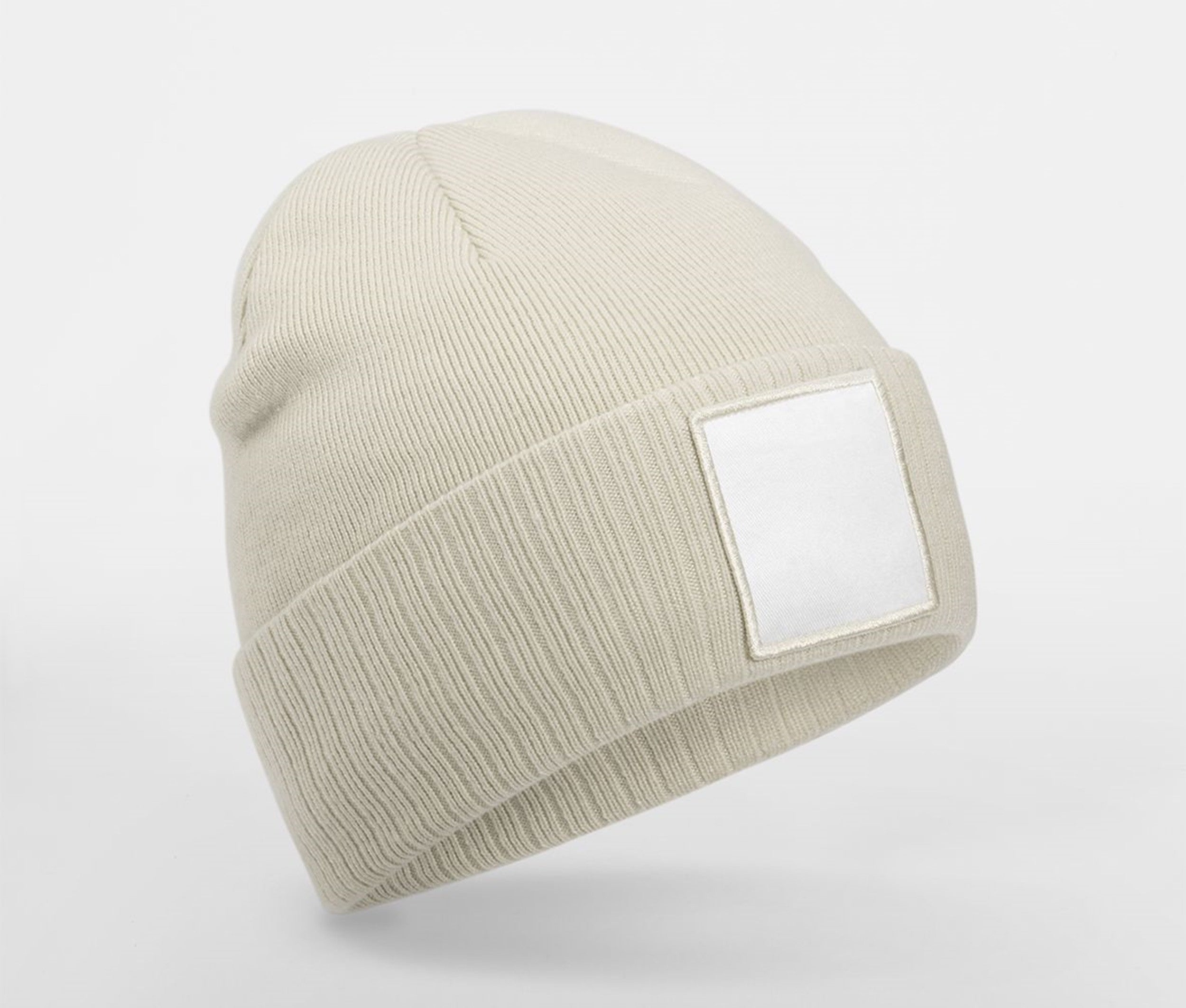 Bonnet Tricoté Avec Empiècement - Oatmeal/white
