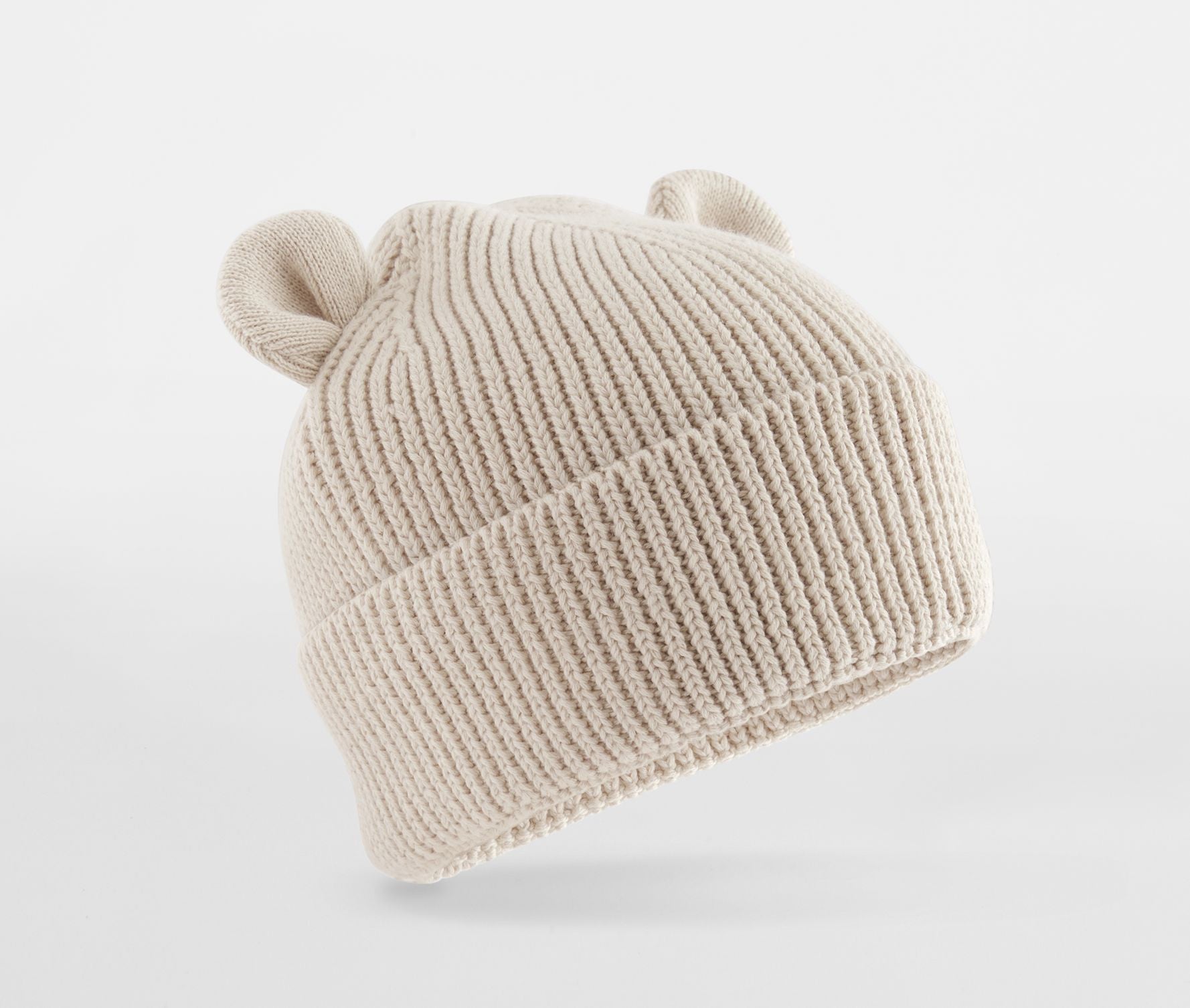 Bonnet Ourson Avec Revers - Almond