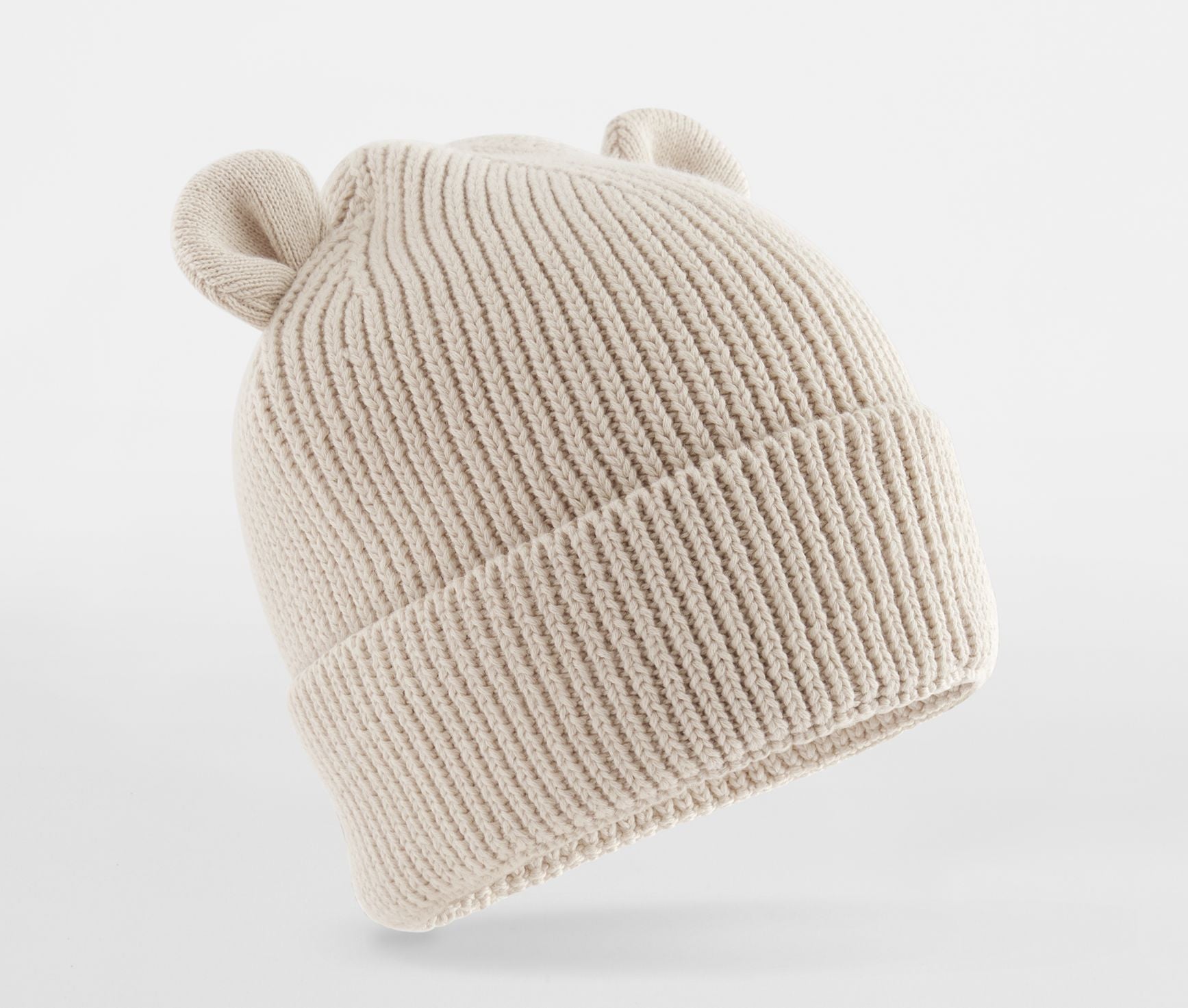 Bonnet Ourson Avec Revers - Almond