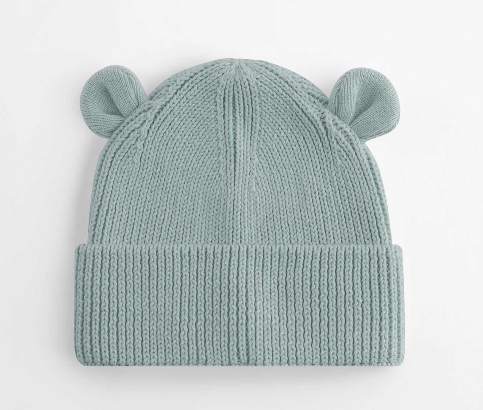 Bonnet Ourson Avec Revers - Dusty Turquoise