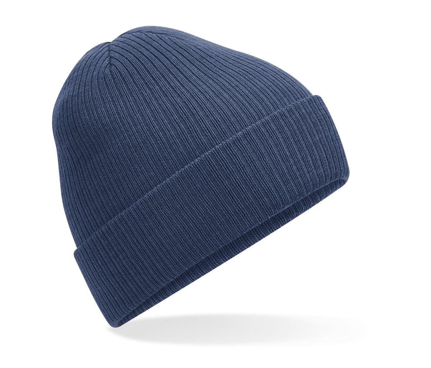 Bonnet en Bord Côte Avec Rabat - Steel Blue